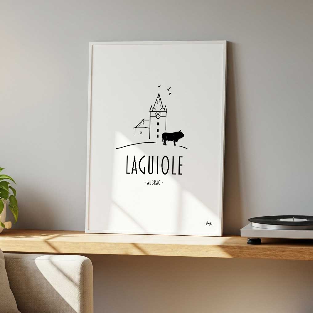 Affiche ville Laguiole