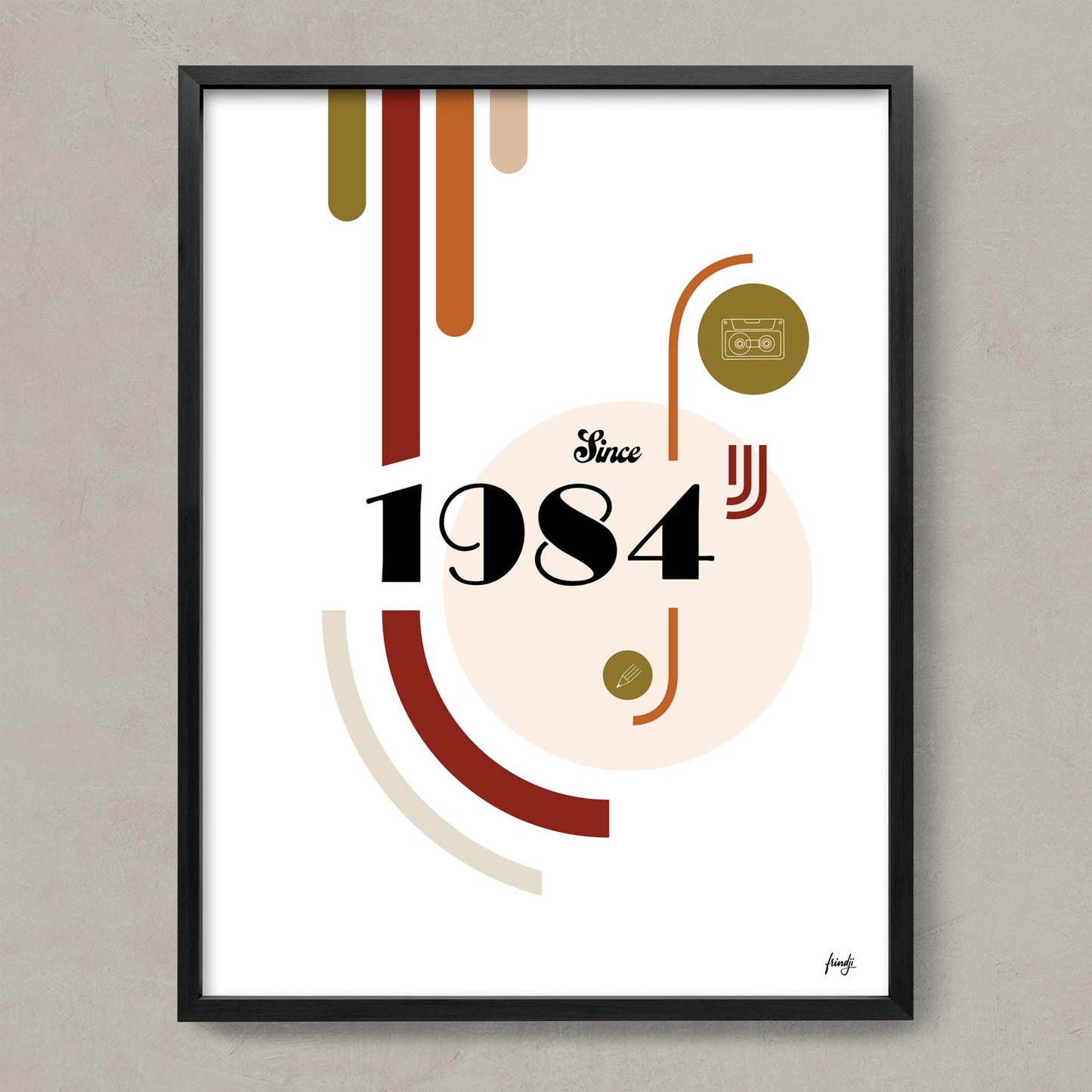 Affiche de l'année 1984 pour anniversaire à offrir