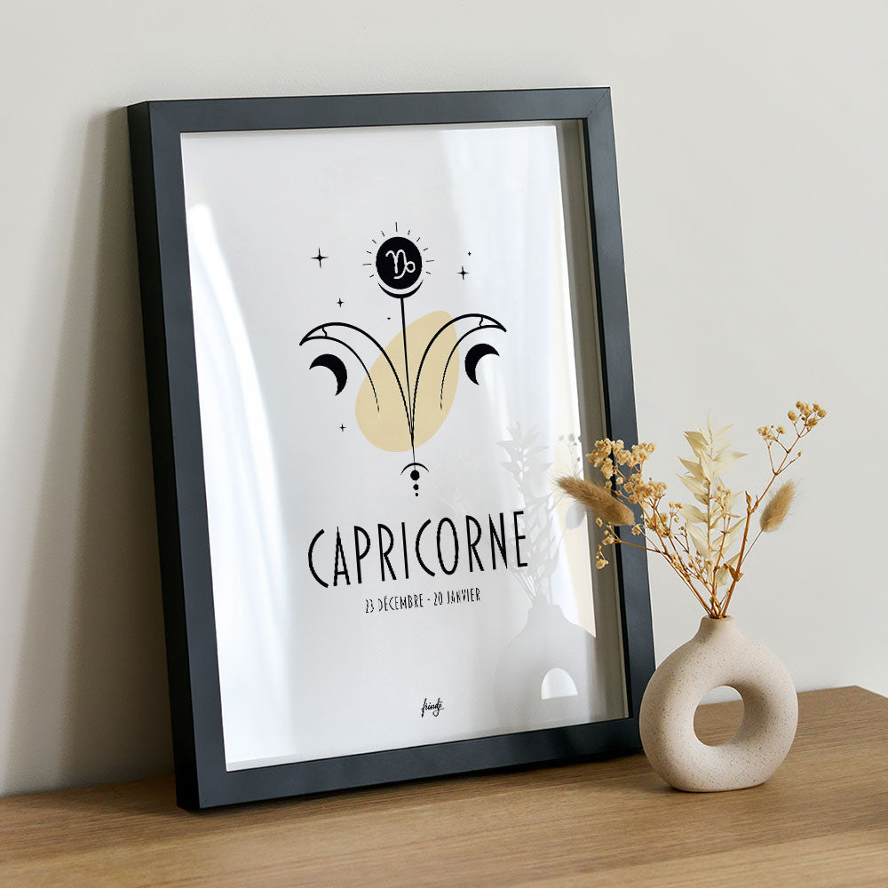 Affiche signe astrologique capricorne
