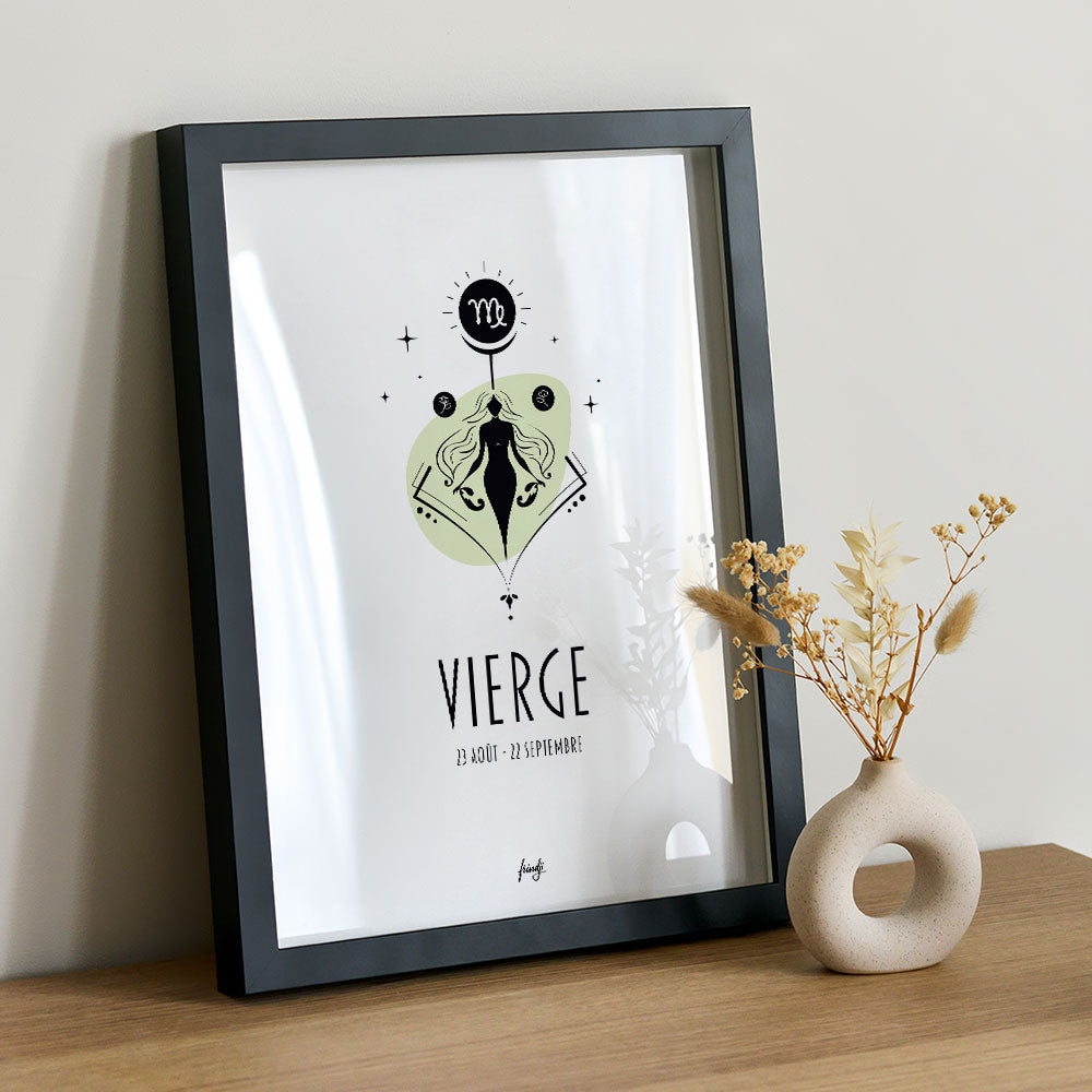 Affiche signe astrologique vierge