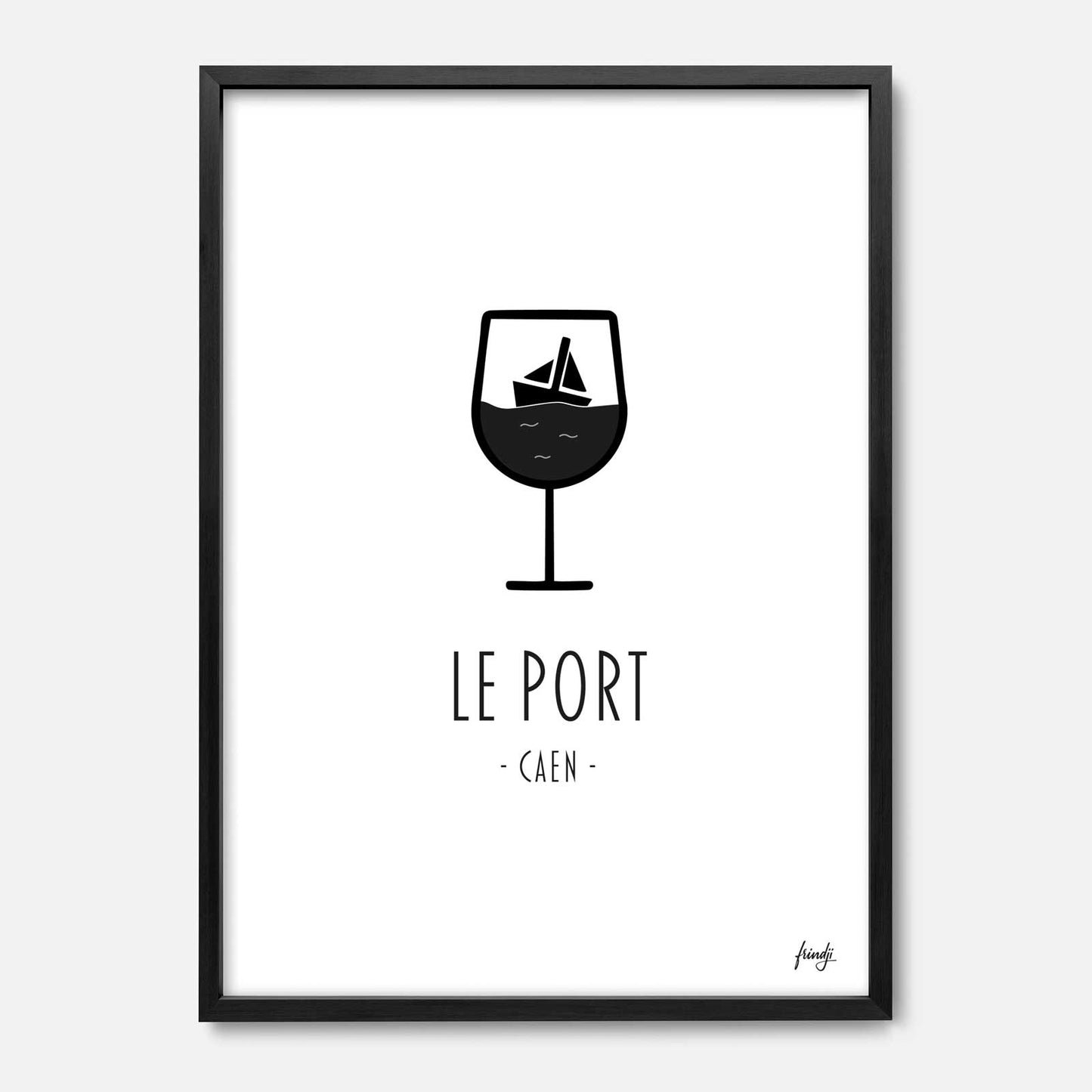 Affiche Port Caen
