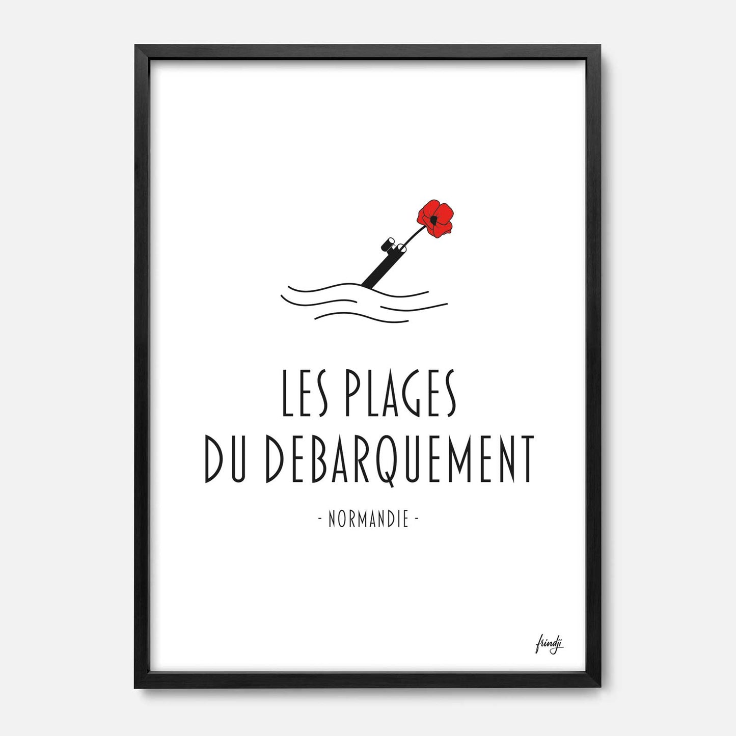 Affiche plages du débarquement en Normandie