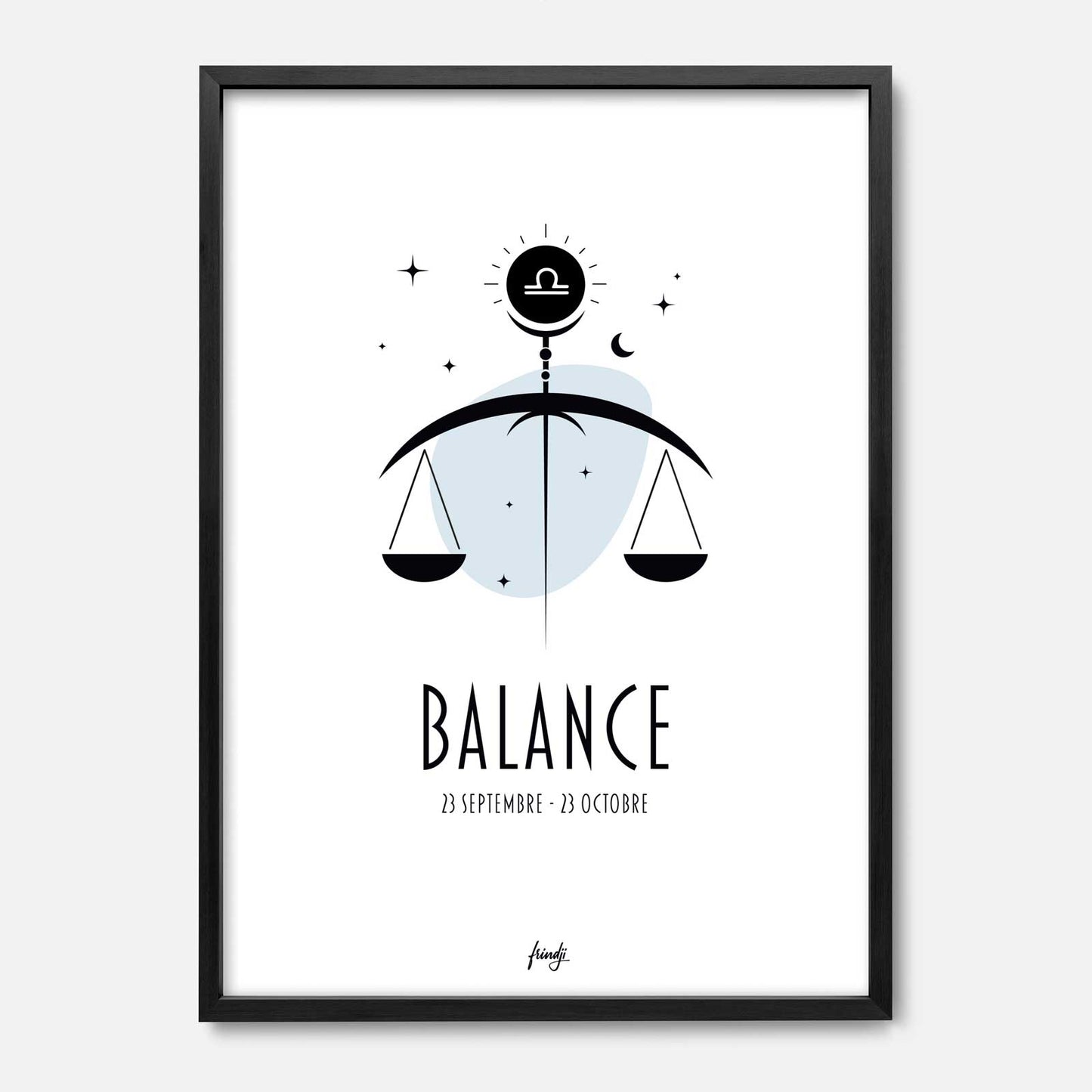 Affiche du signe astrologique de la balance