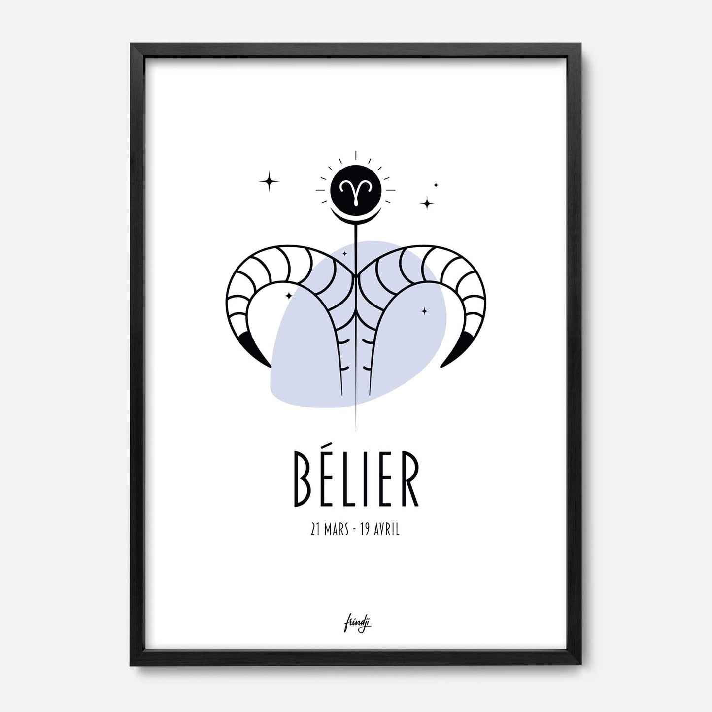 Affiche du signe astrologique du bélier