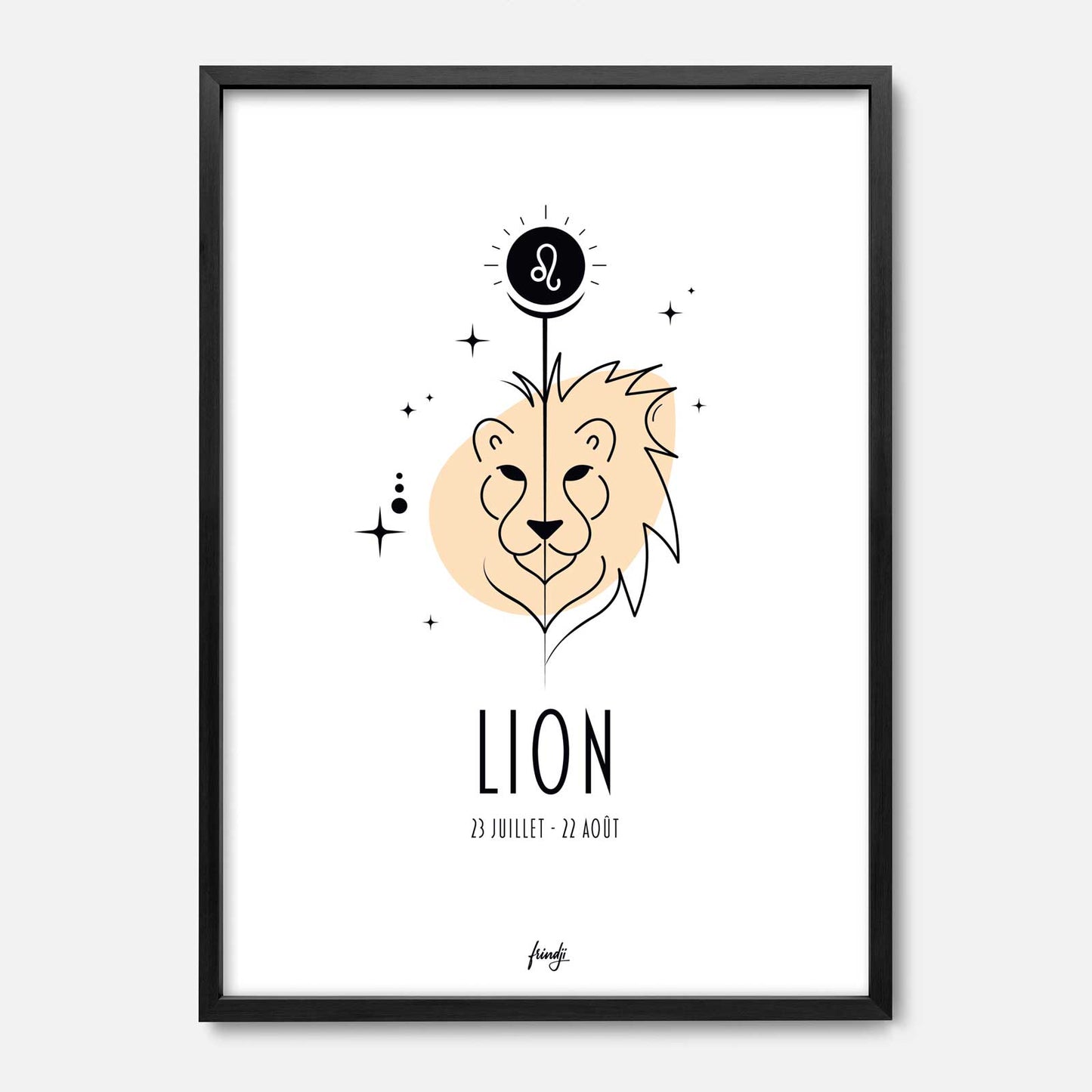 Affiche du signe astrologique du lion