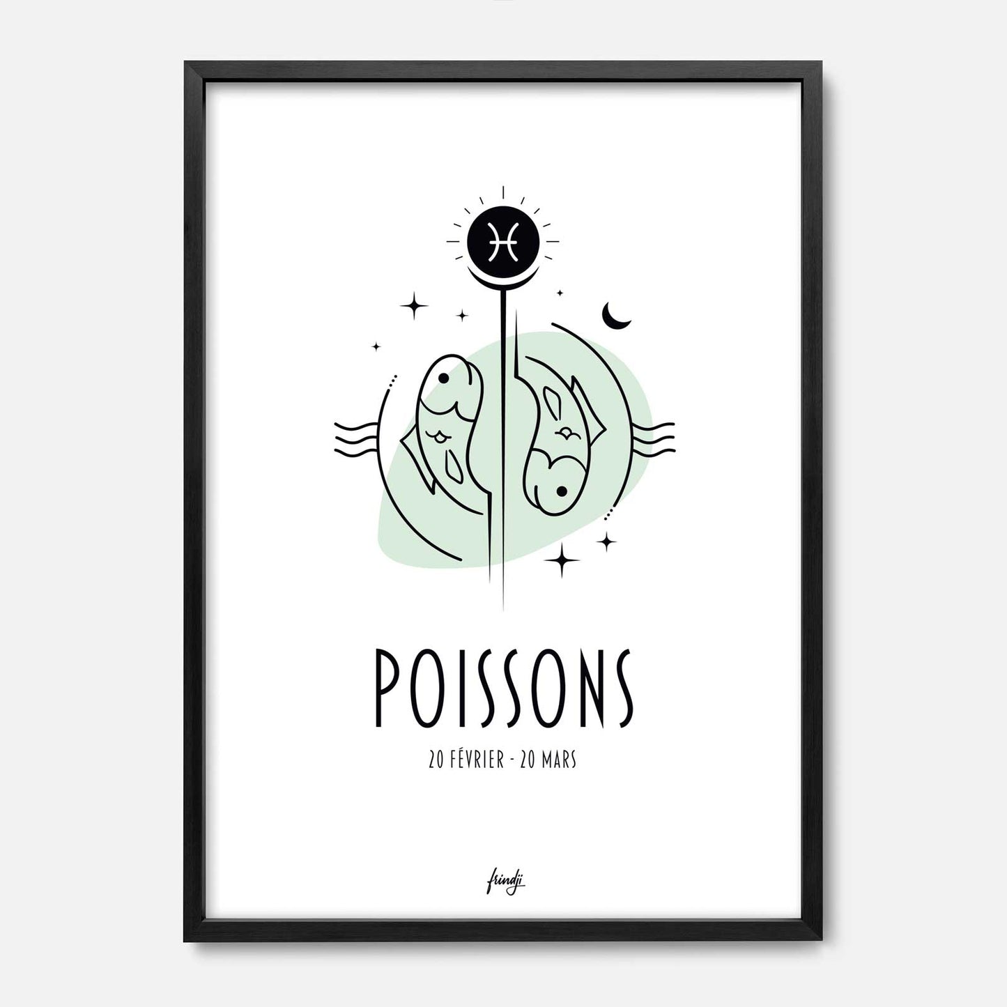 Affiche du signe astrologique du poissons