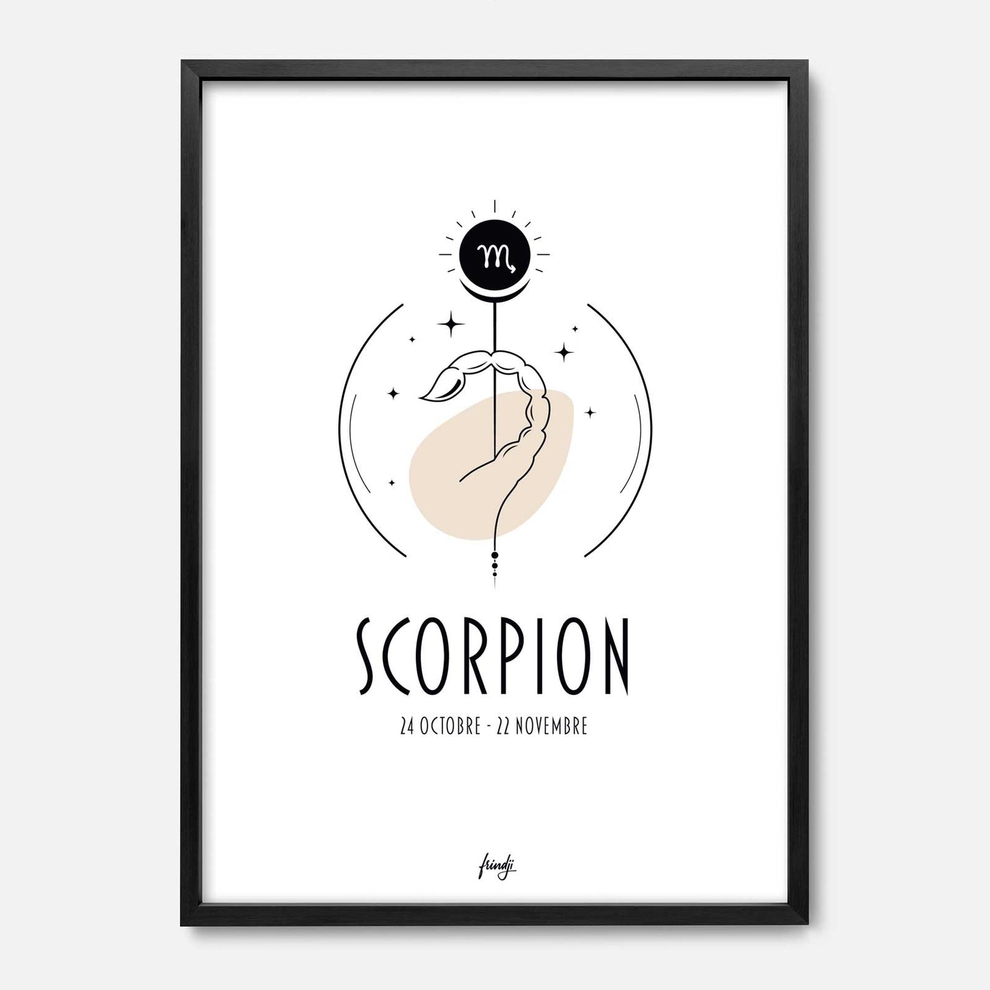 Affiche du signe astrologique du scorpion