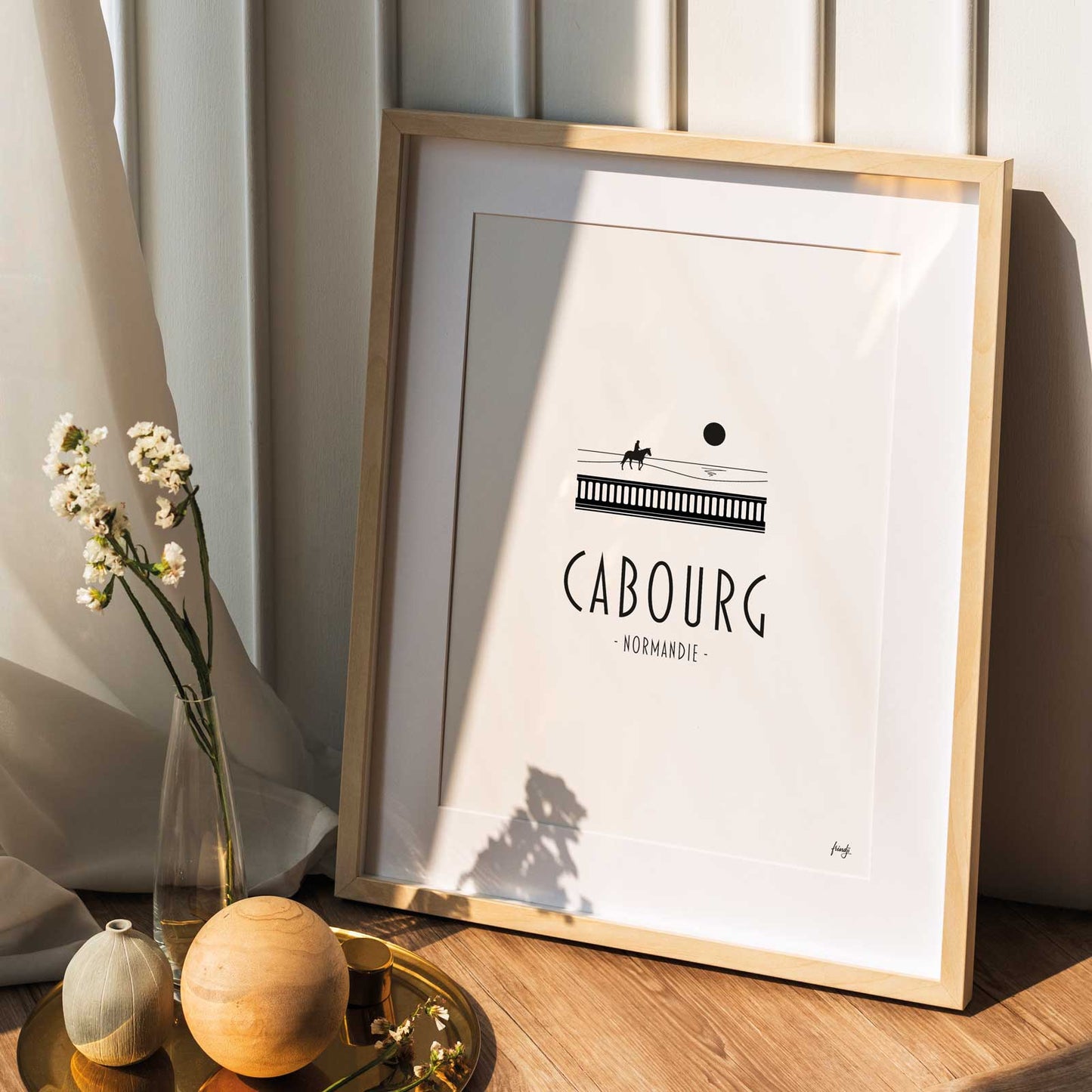 Affiche de la ville de Cabourg et sa fameuse balade Marcel Proust