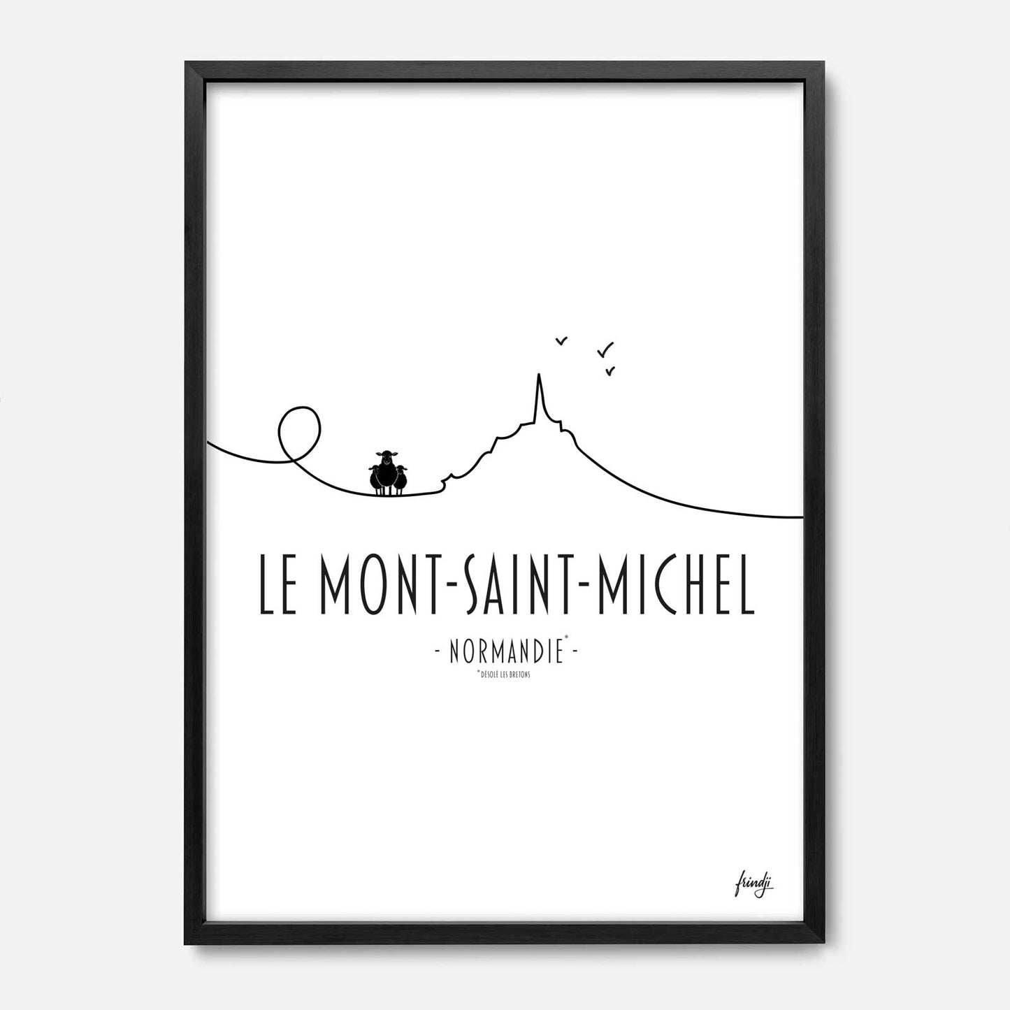 Affiche du Mont-Saint-Michel en Normandie