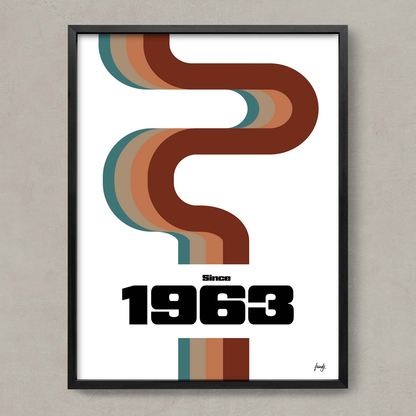 Affiche vintage des années 1963