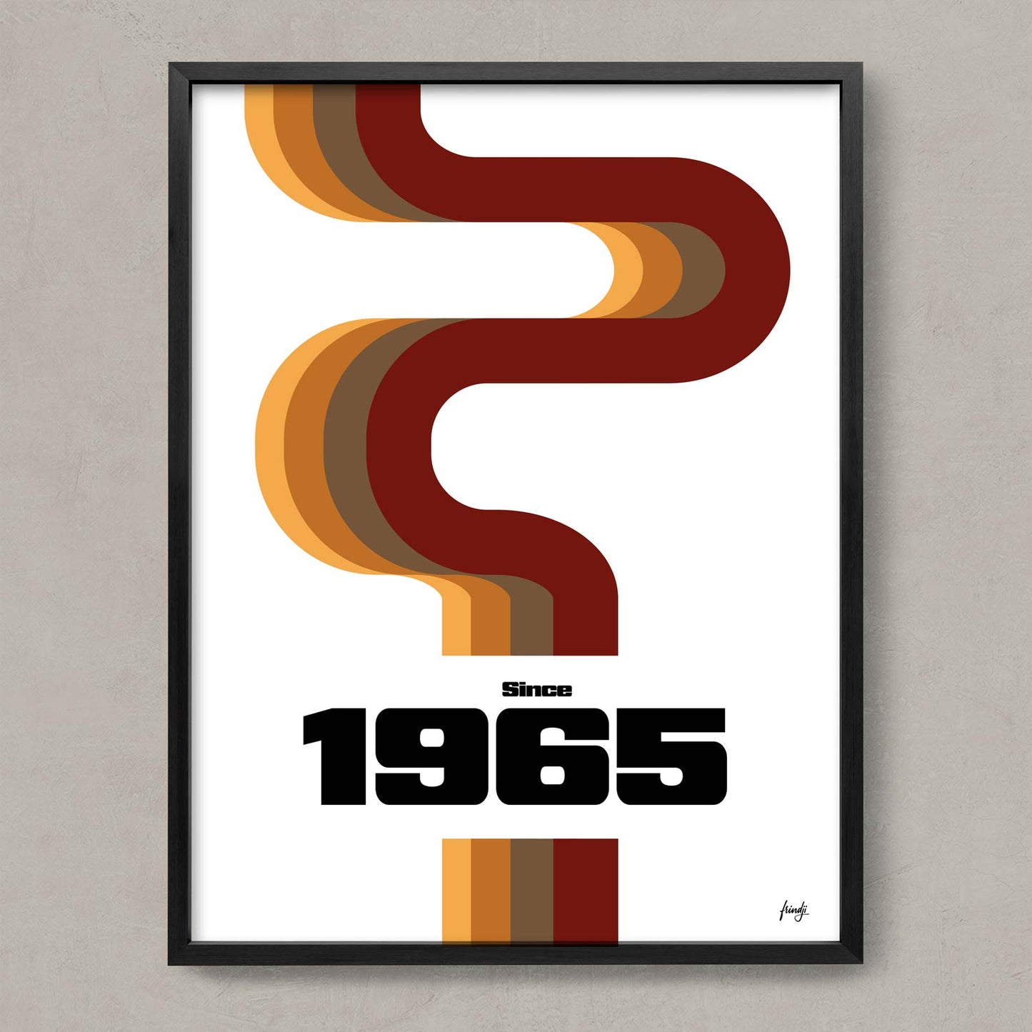 Affiche moderne et ancienne des années 1965