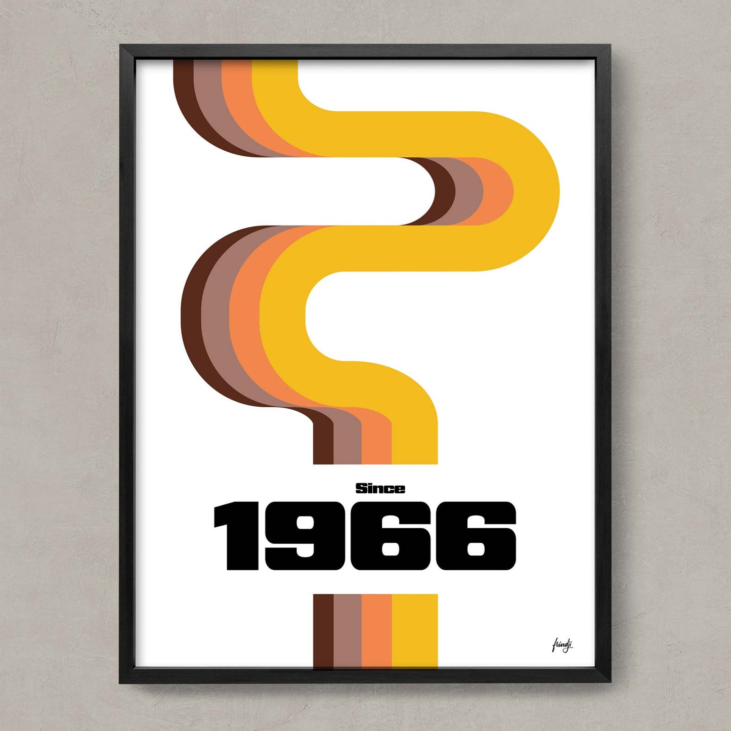 Affiche déco des années 1966 pour cadeau