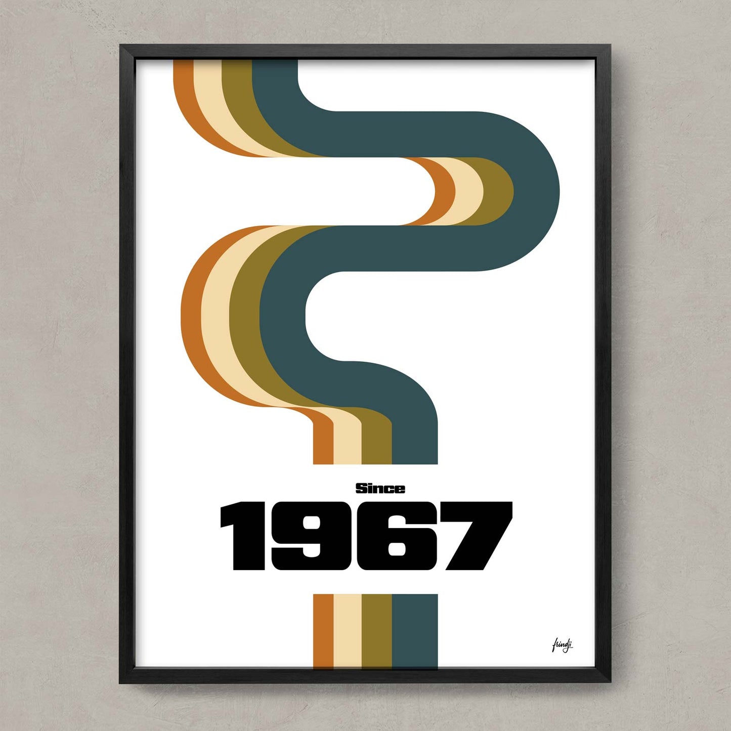 Affiche moderne de 1967 pour déco interieur