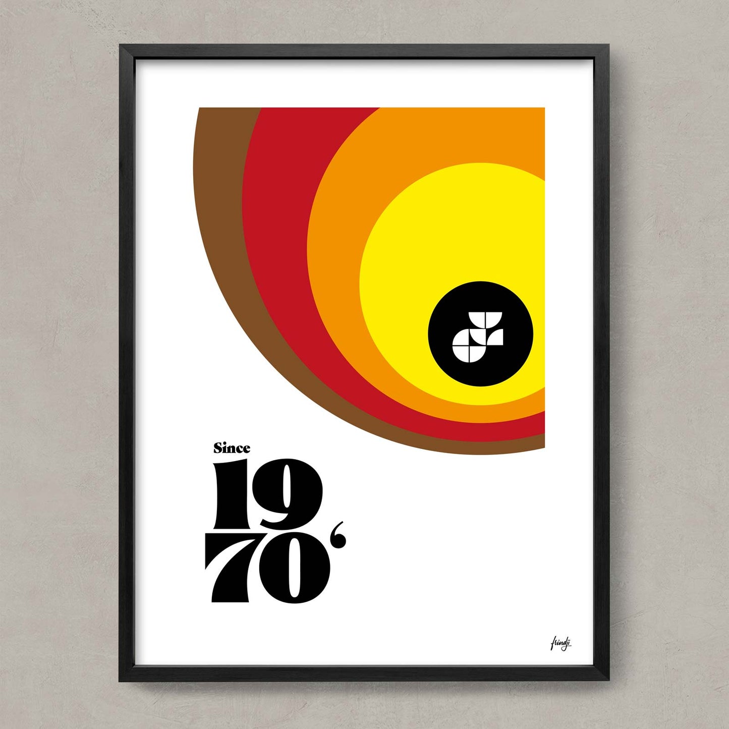 Affiche moderne de 1970