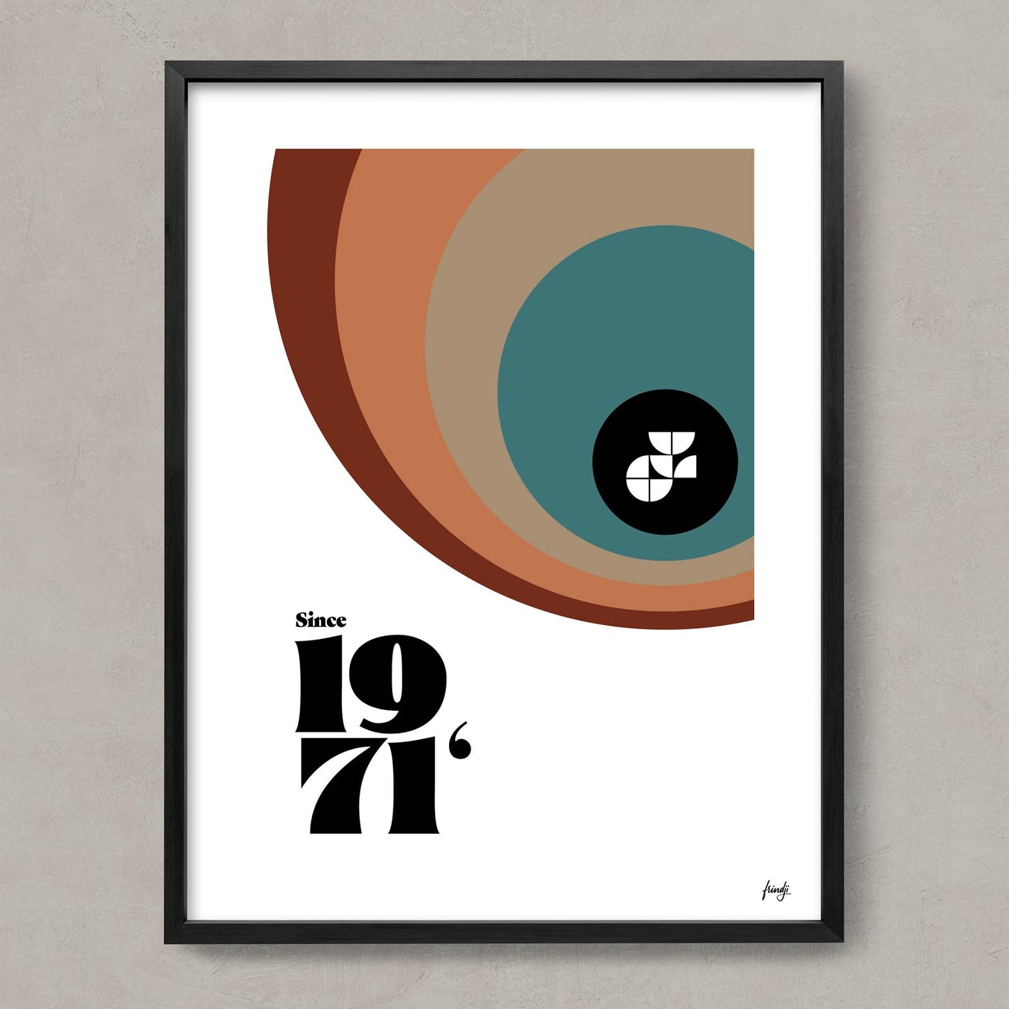 Affiche ancienne moderne tendance 1971