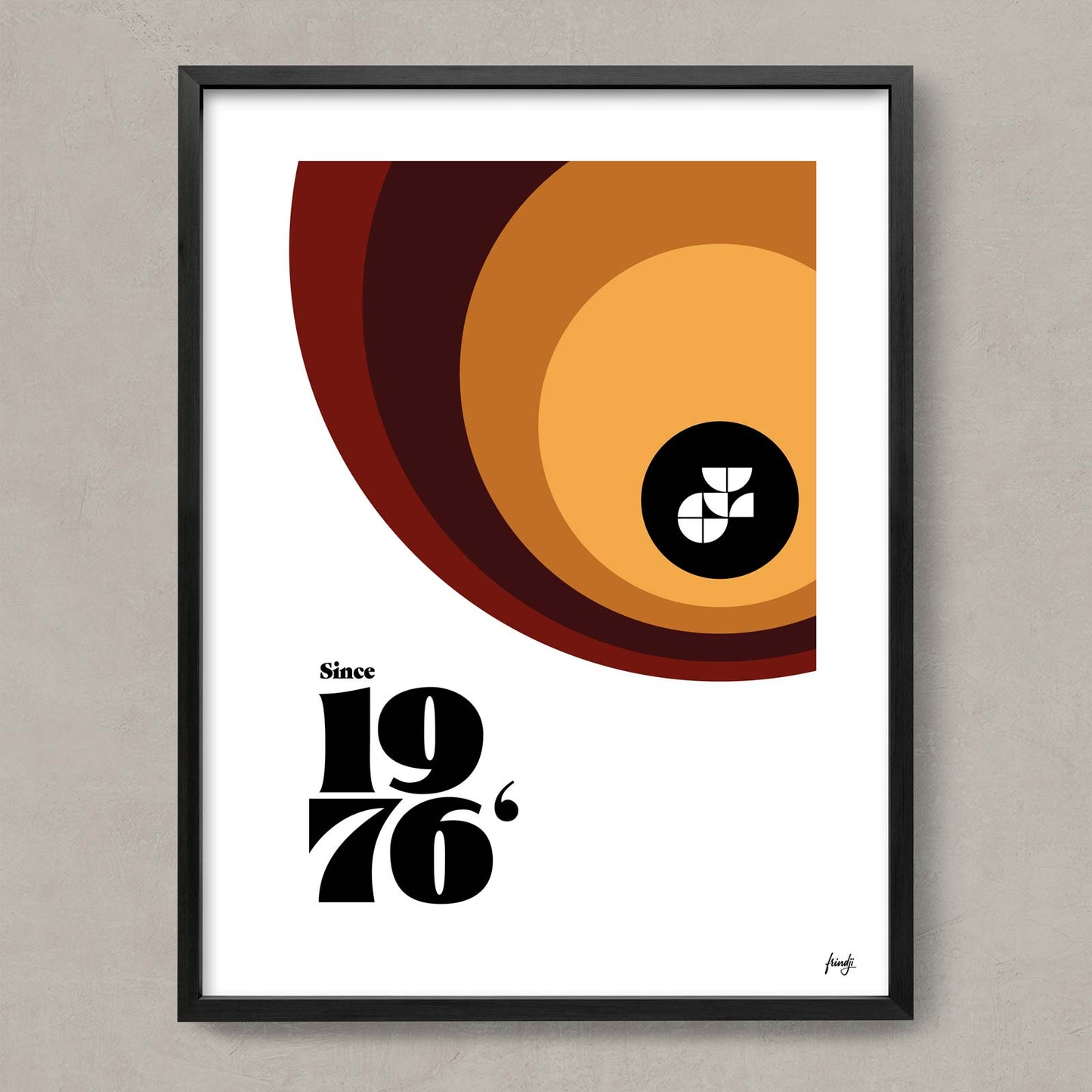 Affiche déco vintage ancienne 1976