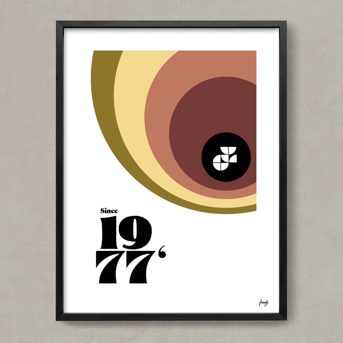 Affiche déco des année 1977 vintage