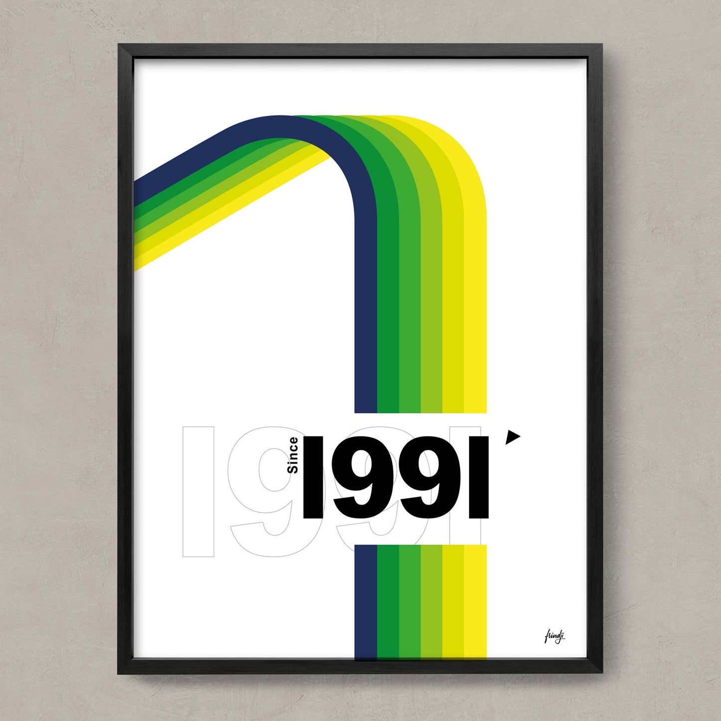 Affiche murale vintage de 1991