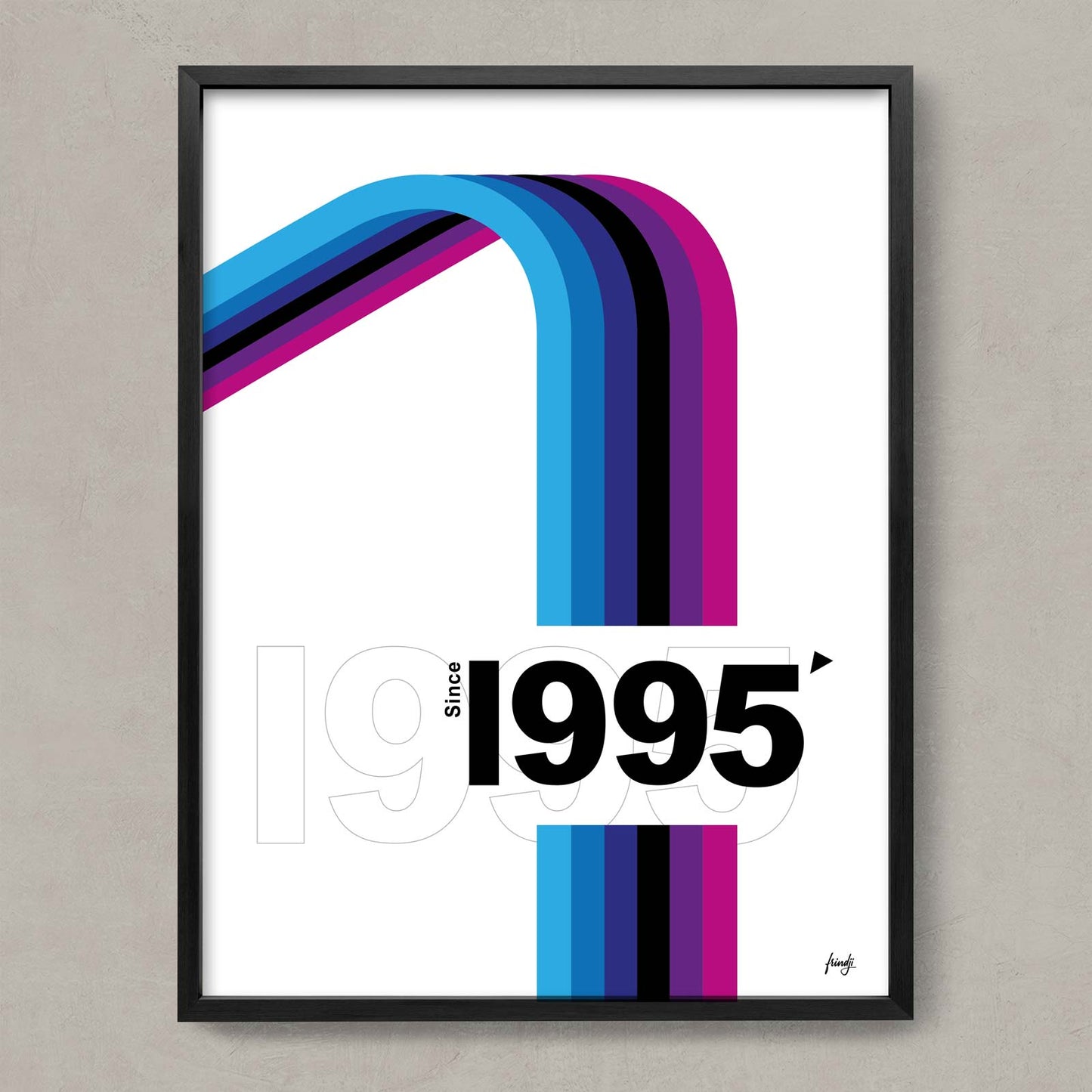 Affiche 1995 design et vintage