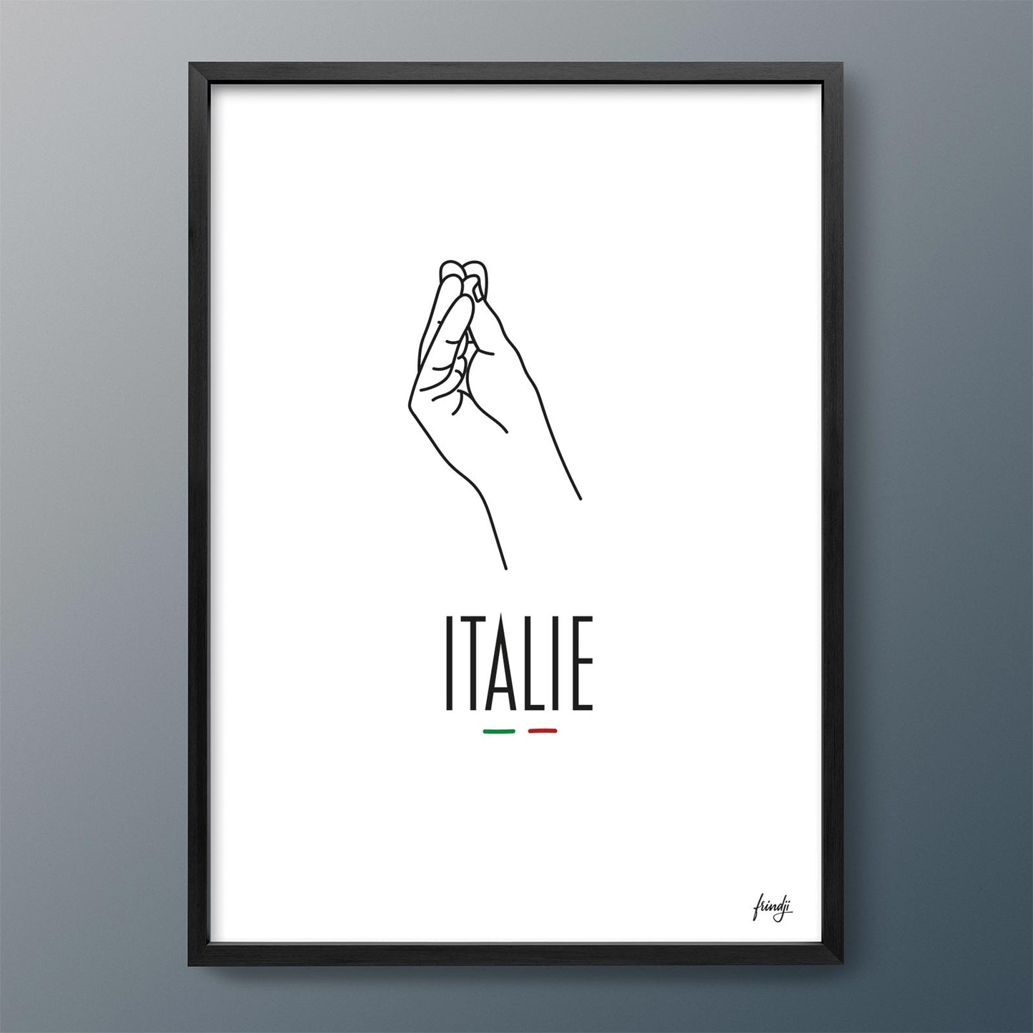 Poster italien qui parle avec les mains