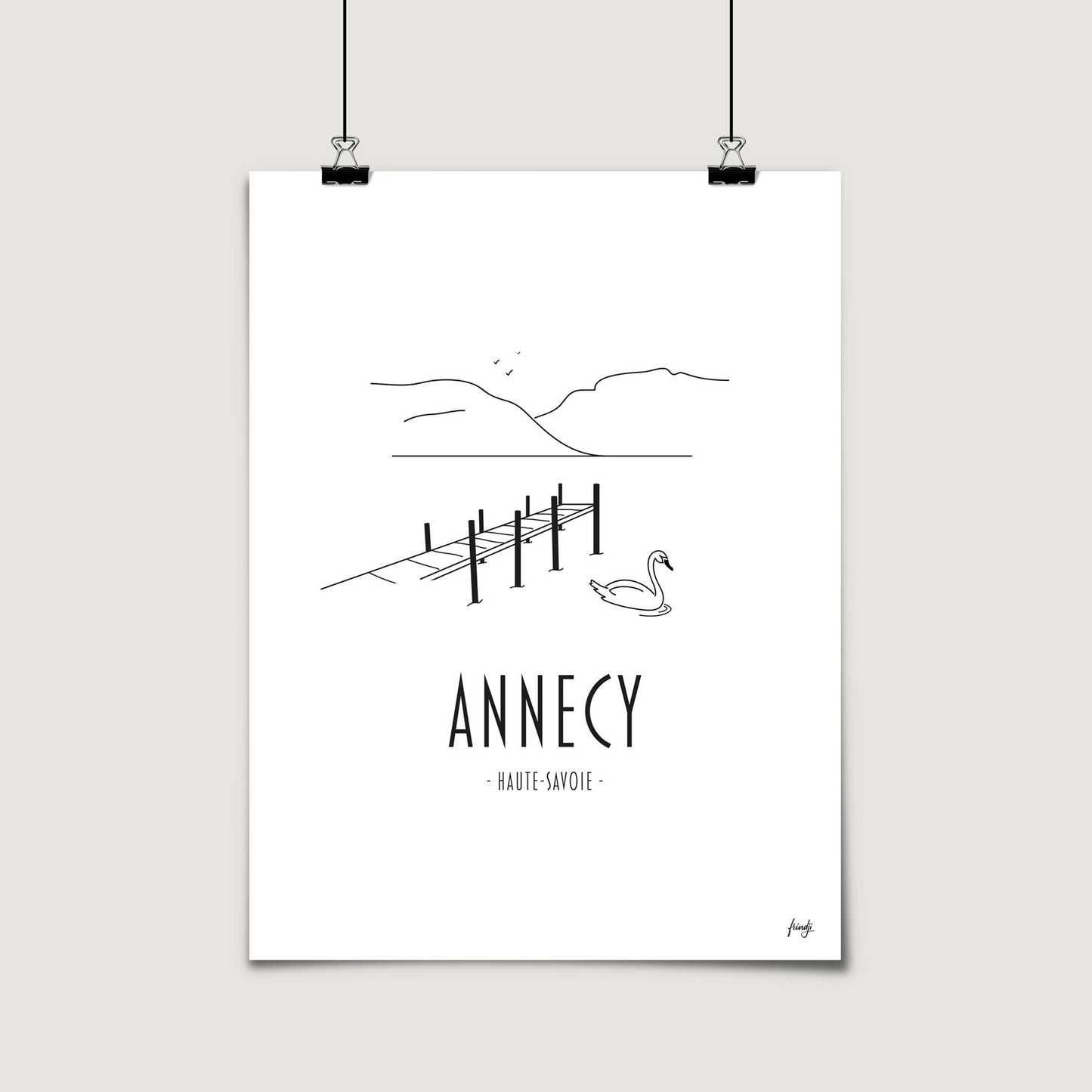 Poster de la magnifique ville d'Annecy
