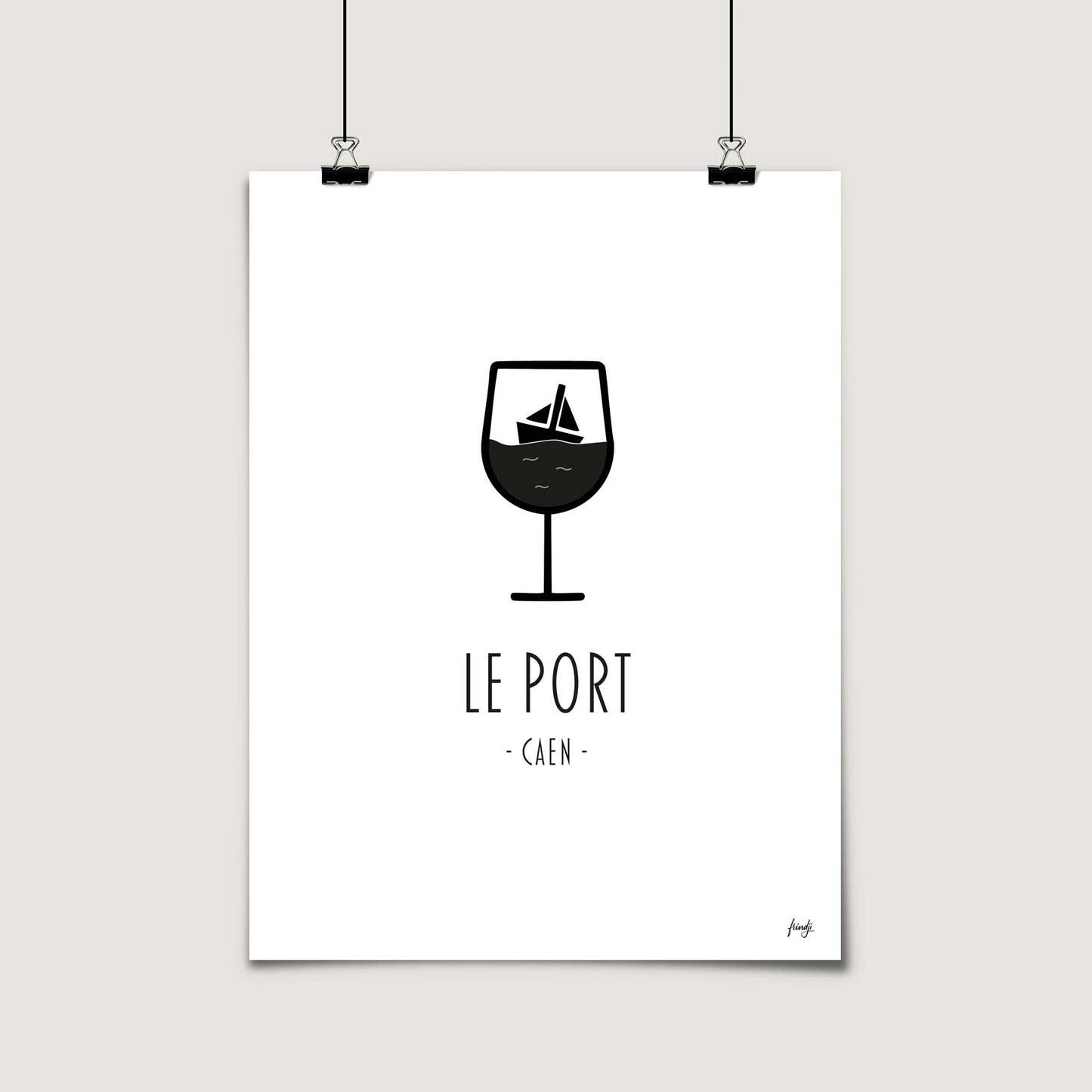 Affiche du port de Caen