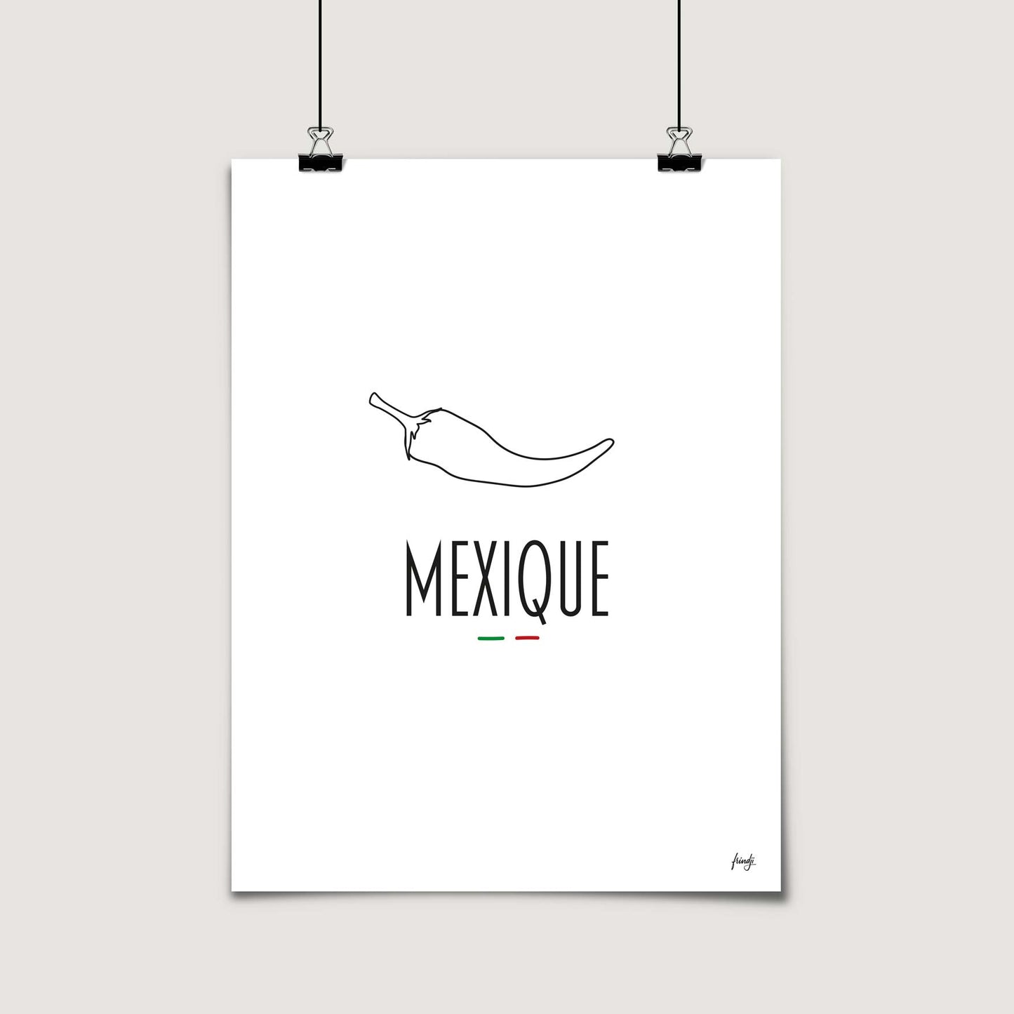 Poster Mexique piment