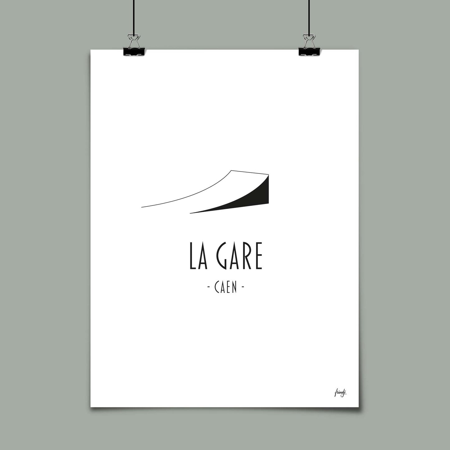 Affiche gare Caen