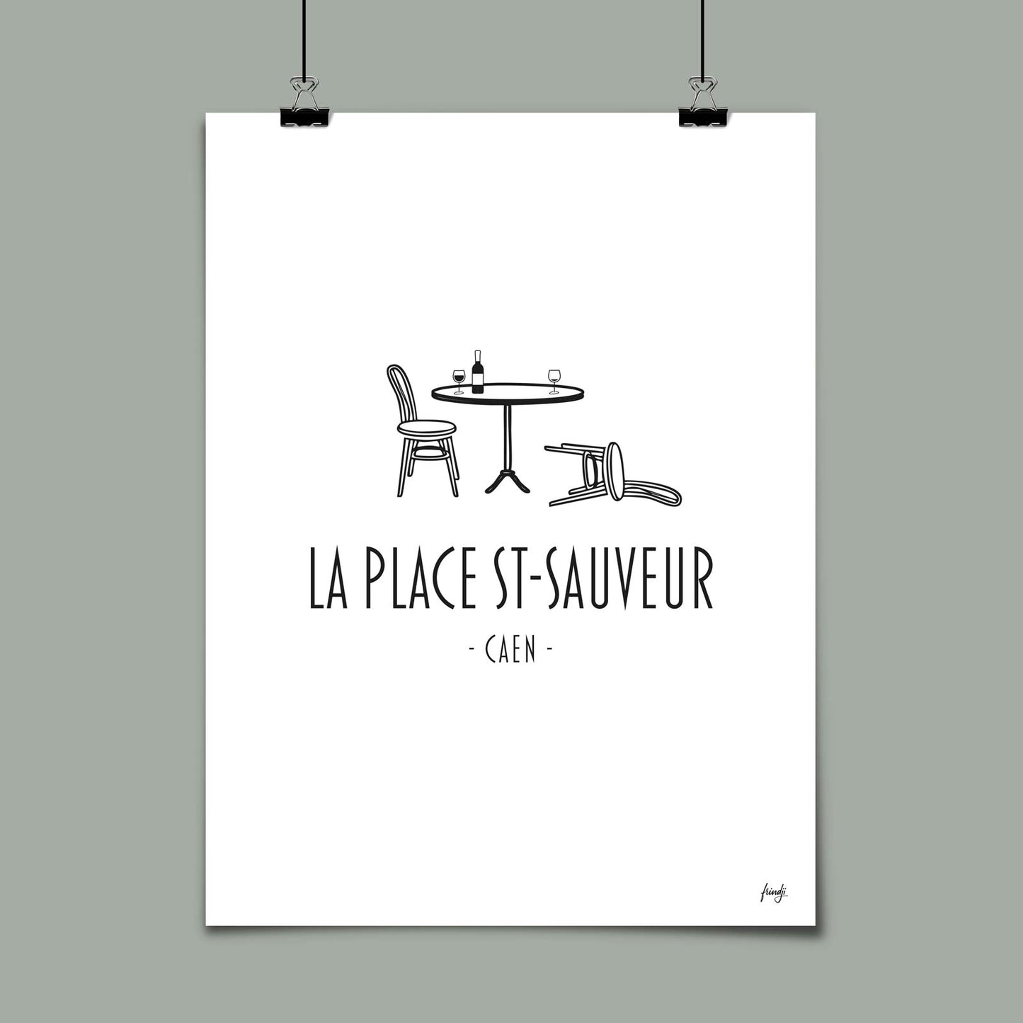 Affiche place St-sauveur de Caen