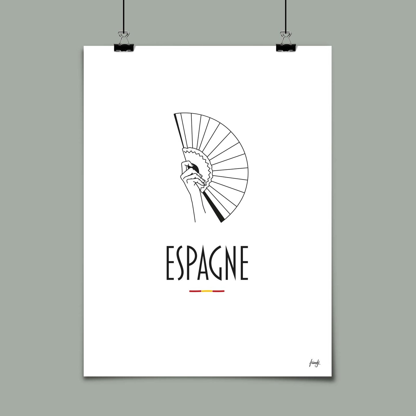 Poster Espagne Eventail