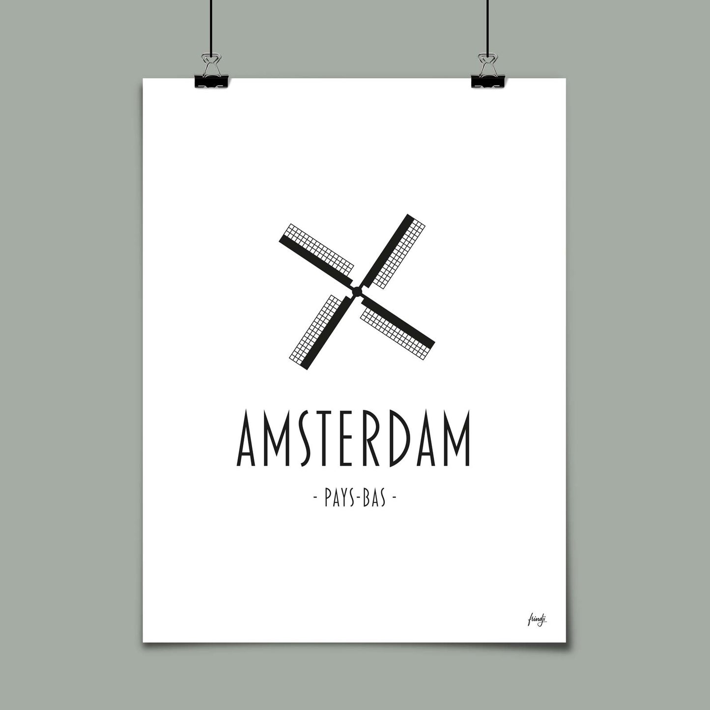 Poster ville Amsterdam