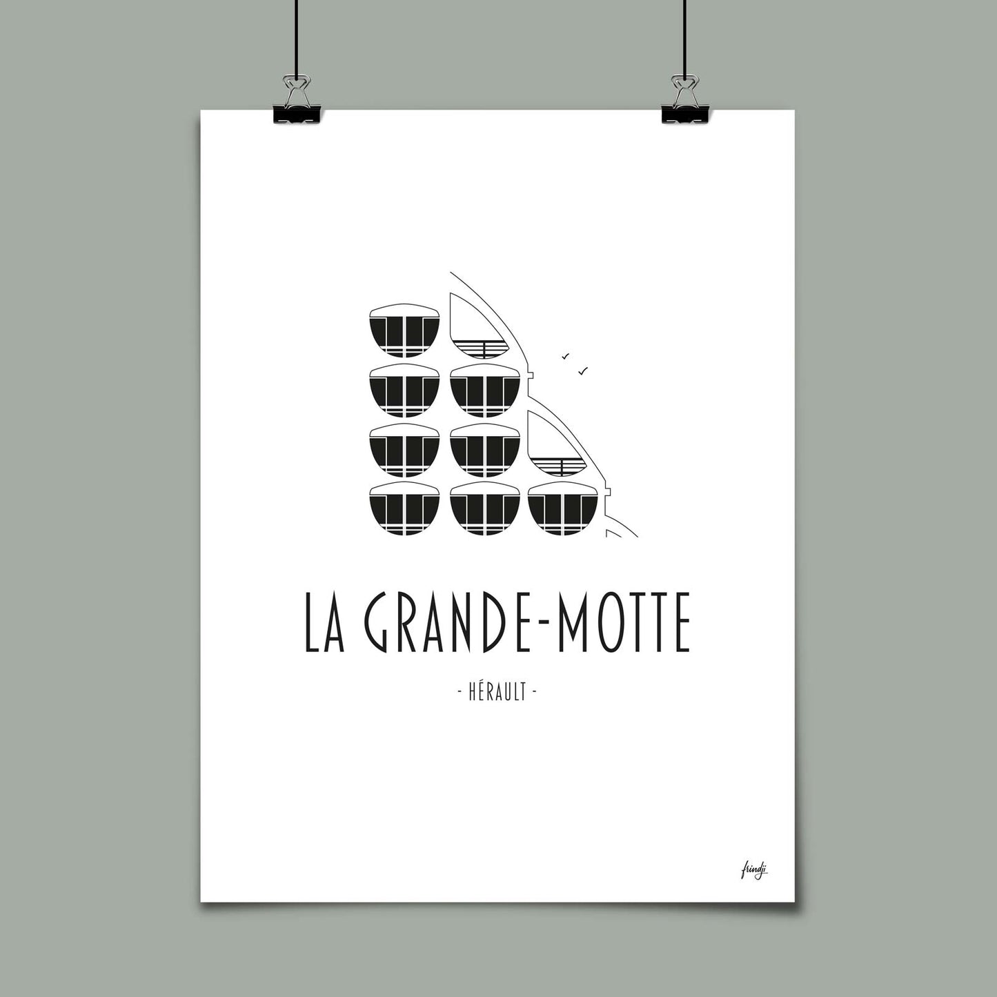 Poster ville La Grande-Motte