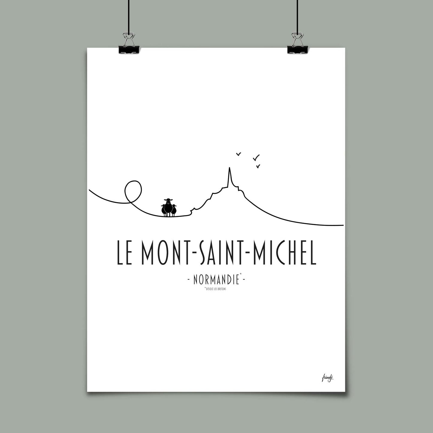Dessin du Mont-Saint-Michel