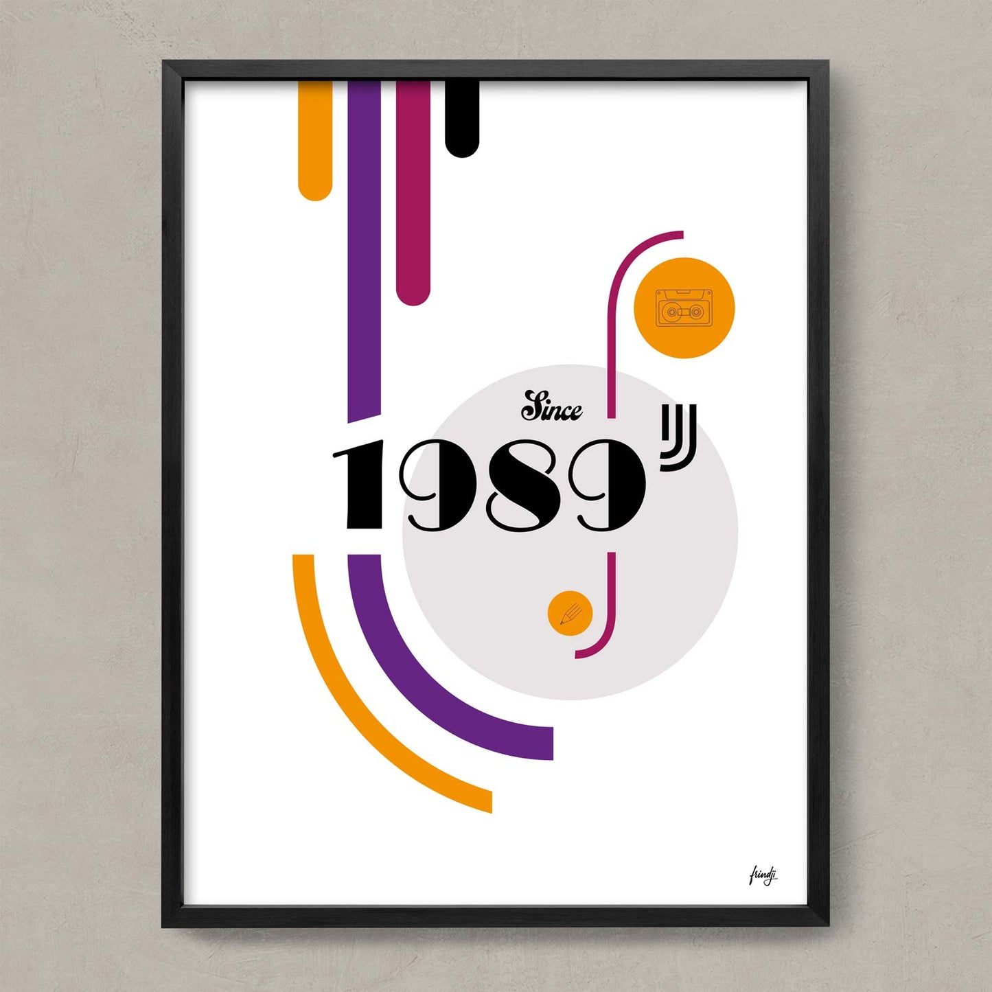 Affiche abstrait 1989