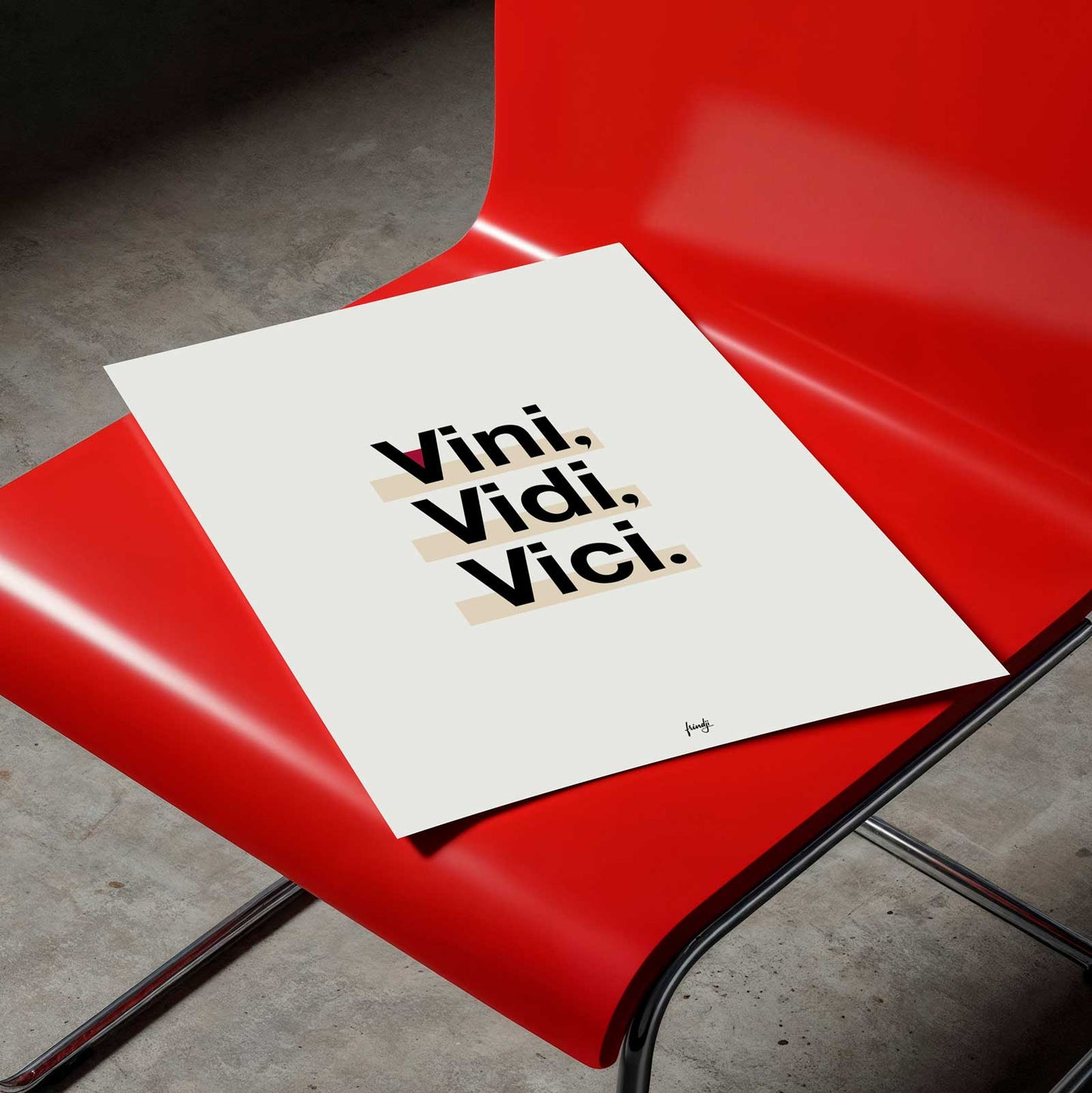 Affiche vini vidi vici