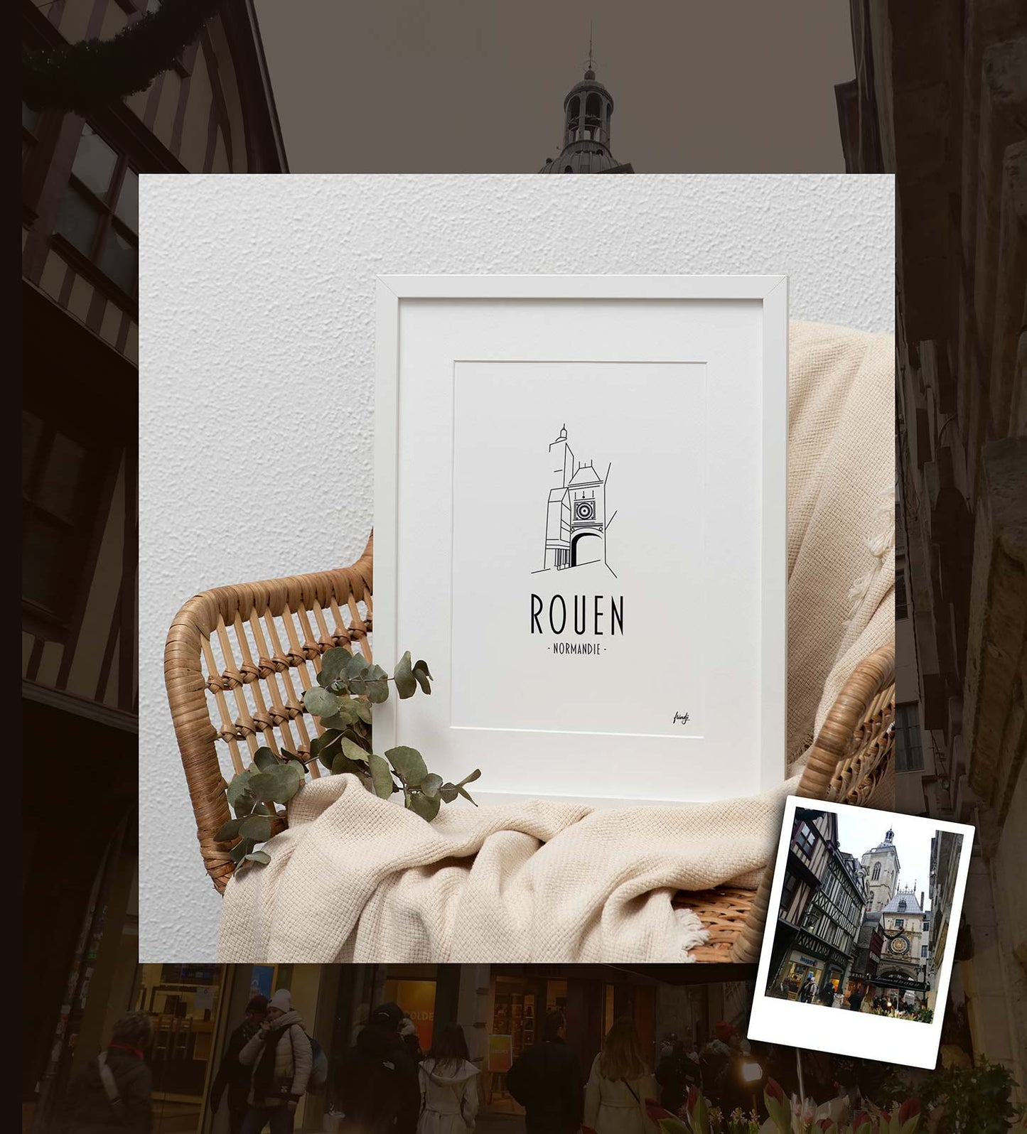 Affiche de Rouen Gros horloge