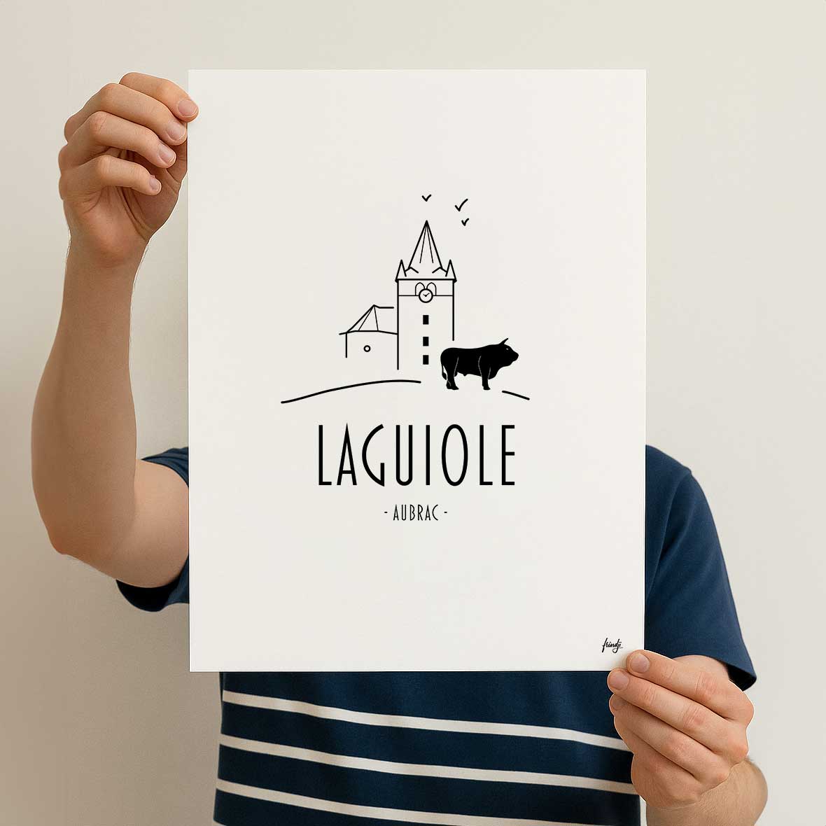 Affiche ville Laguiole