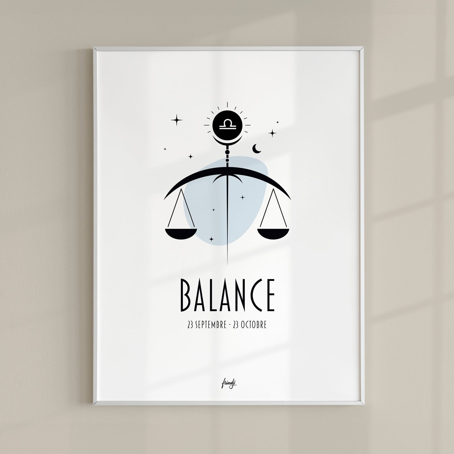 Affiche signe astrologique balance
