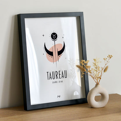 Affiche signe astrologique taureau
