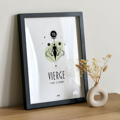 Affiche signe astrologique vierge