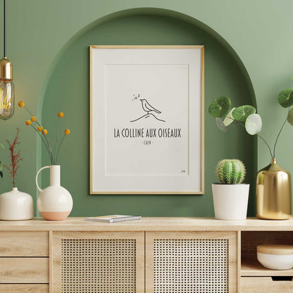 Poster colline aux oiseaux Caen