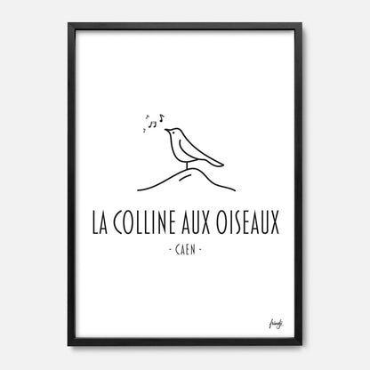Affiche colline aux oiseaux Caen