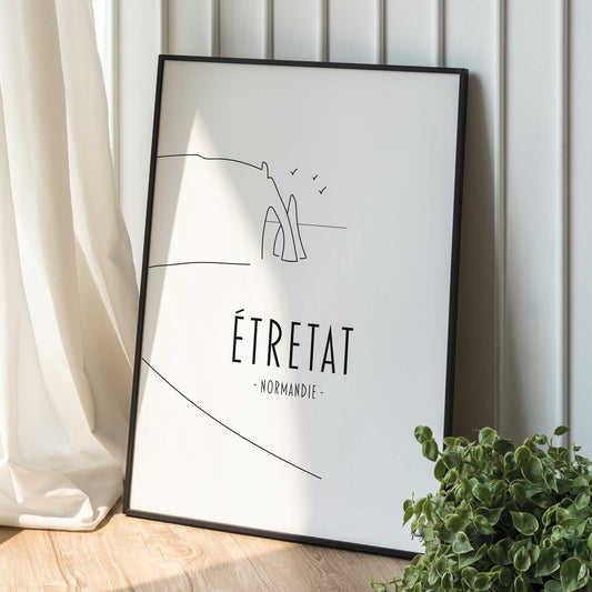 Affiche ville Étretat