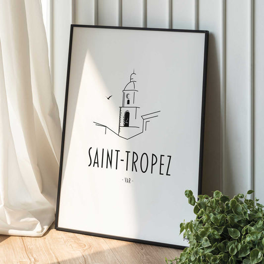 Affiche ville Saint-Tropez