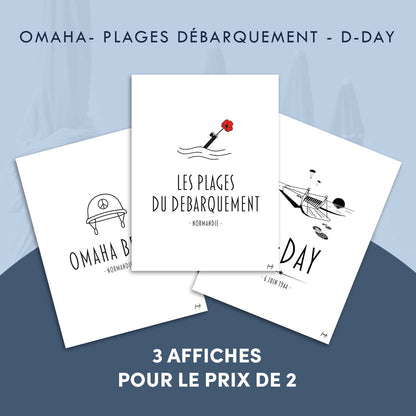 Pack d'affiches du débarquement de normandie en 1944