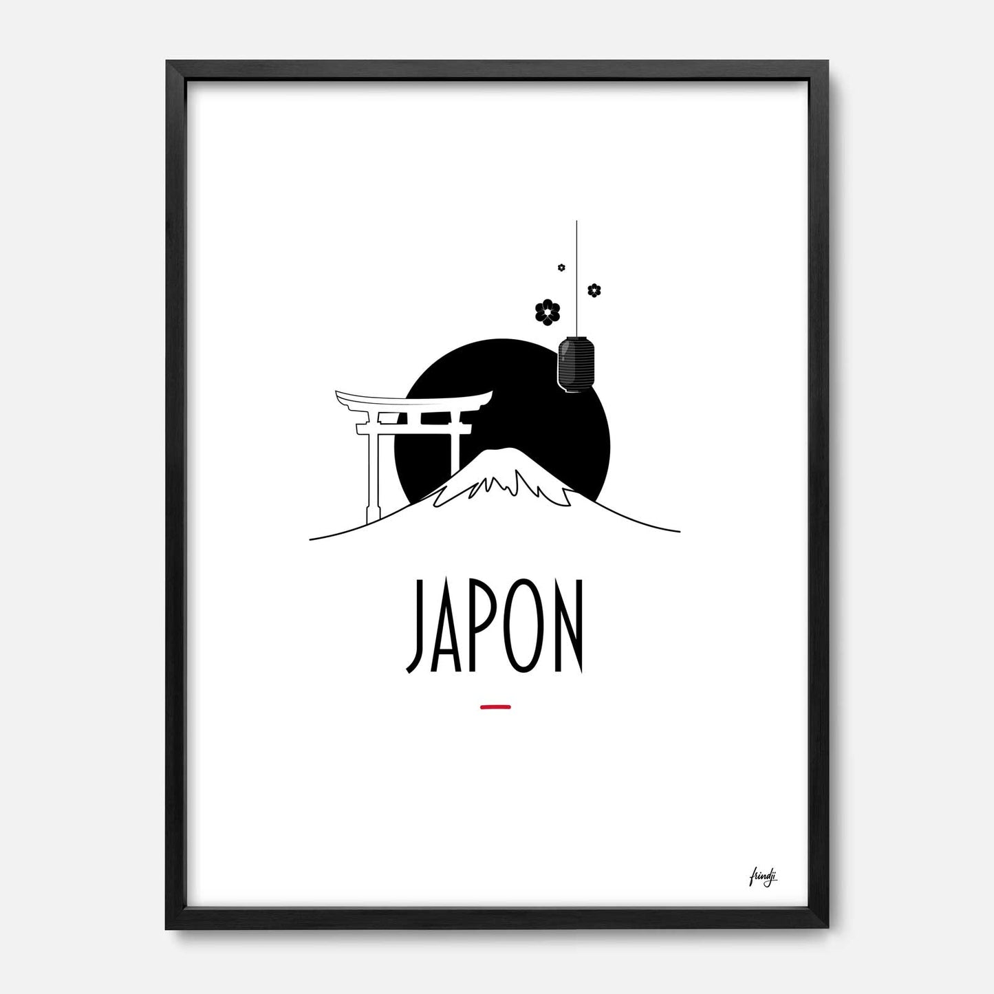Affiche du japon avec le mont Fuji