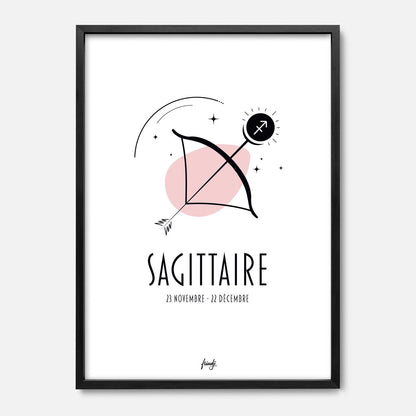 Affiche du signe astrologique du sagittaire