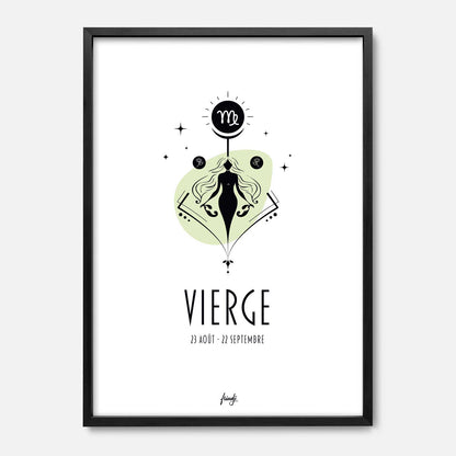 Affiche signe Zodiaque Vierge