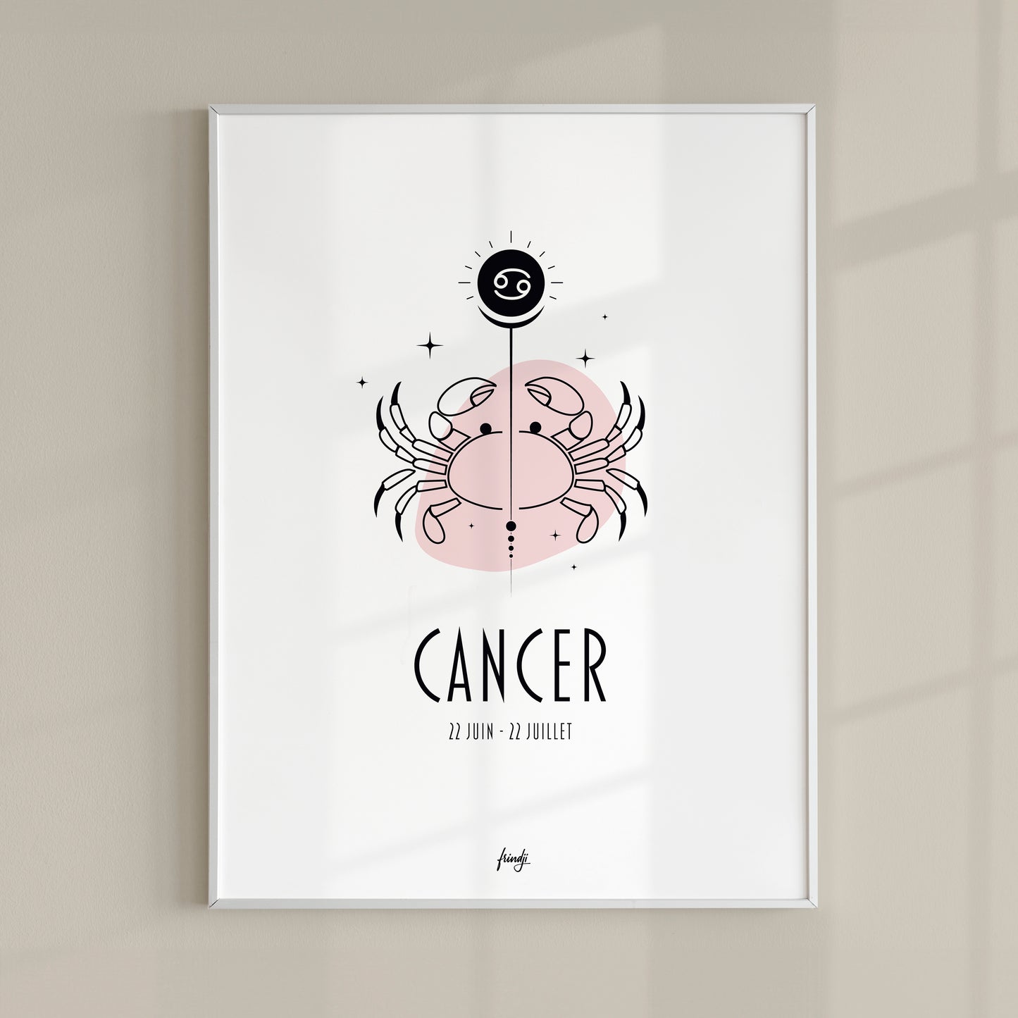 Affiche moderne de signe astrologique du Cancer