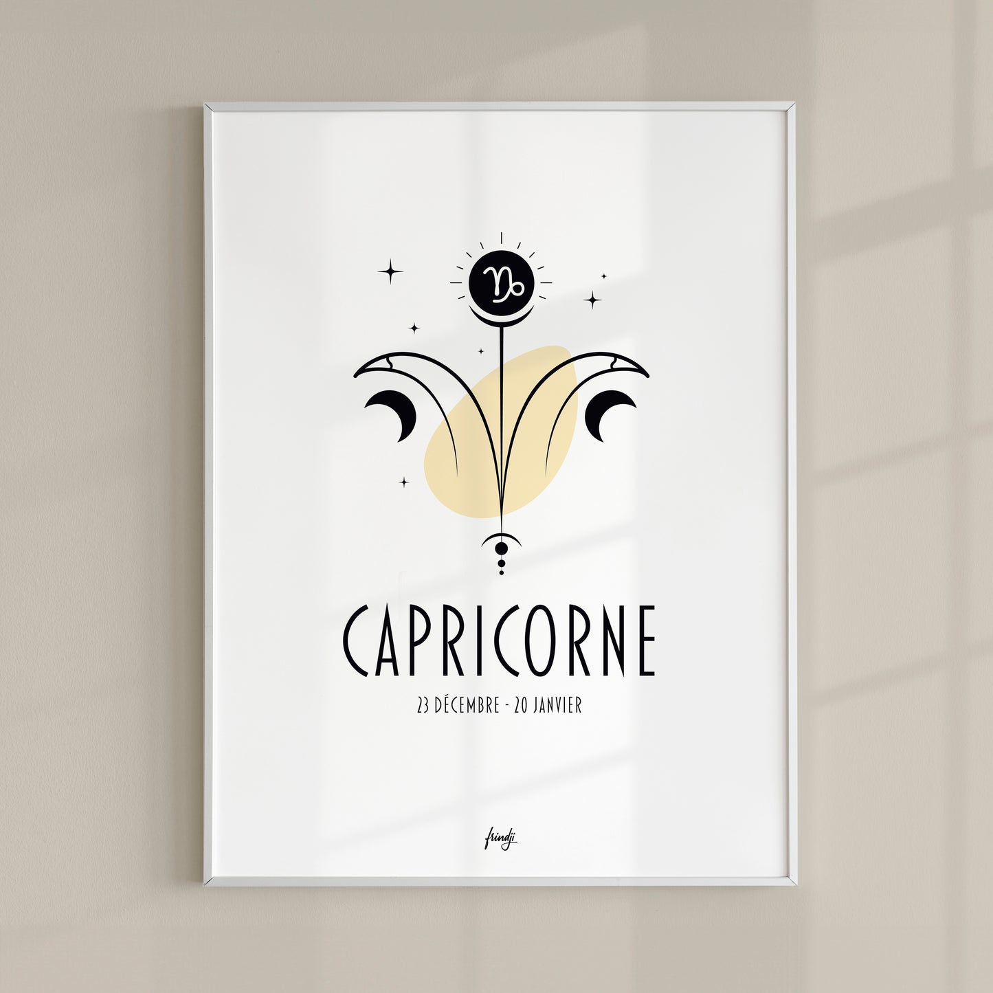 Affiche moderne de signe astrologique du Capricorne